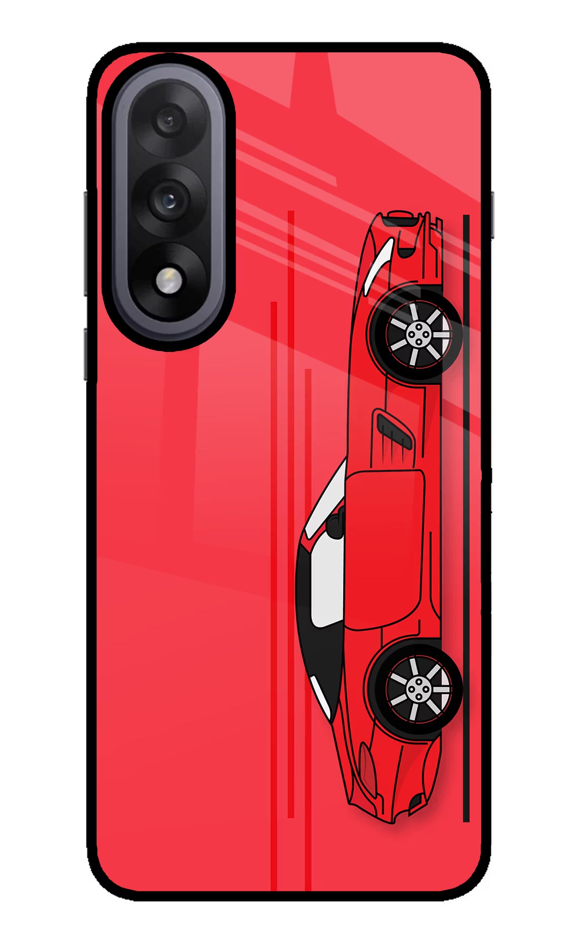 Red Velocity OnePlus Nord 5 Back Cover - Red Velocity OnePlus Nord 5 Glass Case Back Cover by Casekaro Red Velocity OnePlus Nord 5 Glass Case Back Cover by Casekaro