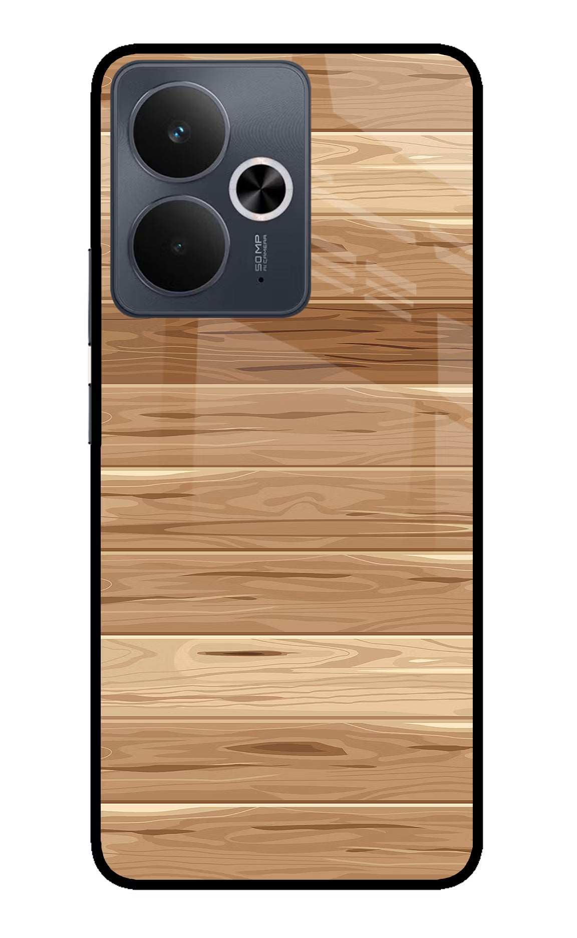 Wooden Vector Realme 14T 5G Back Cover - Wooden Vector Realme 14T 5G Glass Case Back Cover by Casekaro Wooden Vector Realme 14T 5G Glass Case Back Cover by Casekaro