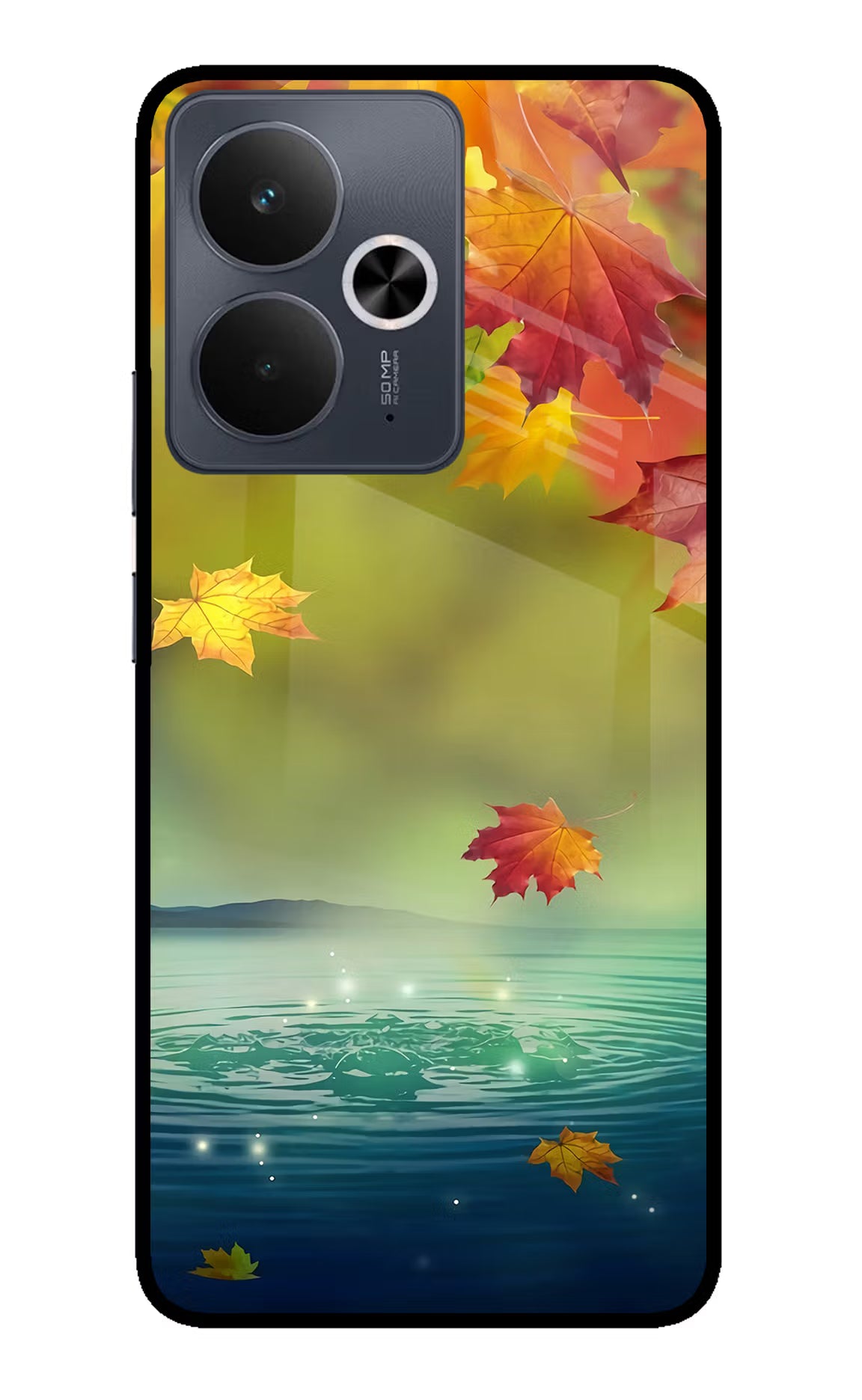 Flowers Realme 14T 5G Back Cover - Flowers Realme 14T 5G Glass Case Back Cover by Casekaro Flowers Realme 14T 5G Glass Case Back Cover by Casekaro