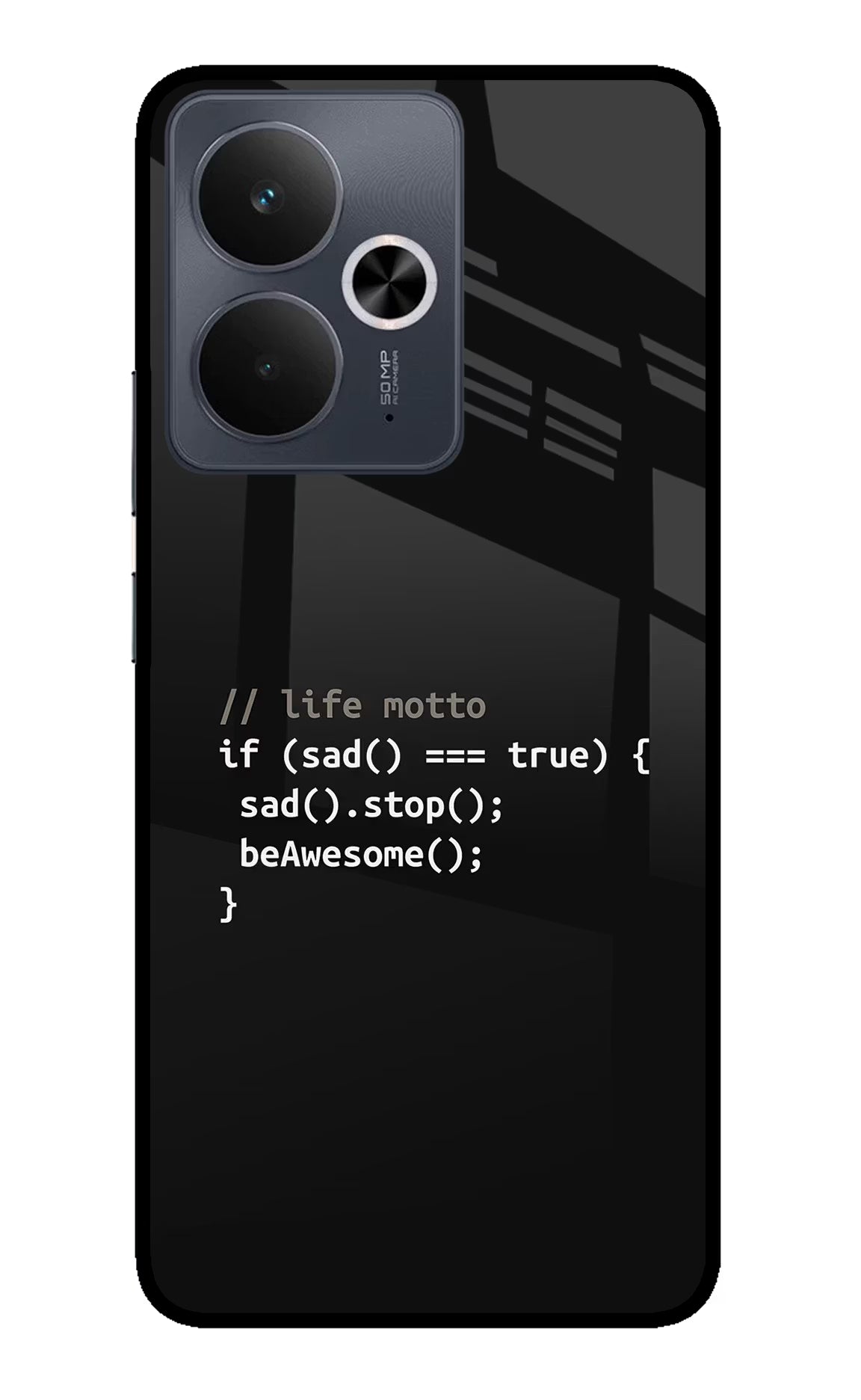 Life Motto Code Realme 14T 5G Glass Case - Life Motto Code Realme 14T 5G Glass Case Life Motto Code Realme 14T 5G Glass Case