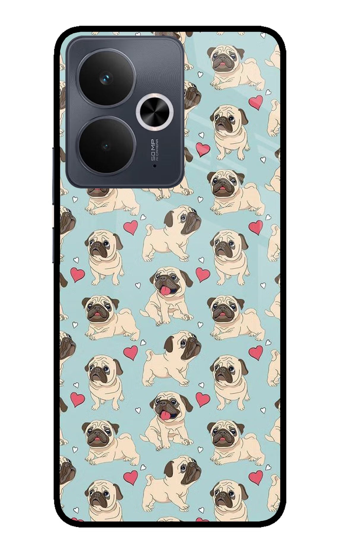 Pug Dog Realme 14T 5G Glass Case - Pug Dog Realme 14T 5G Glass Case Pug Dog Realme 14T 5G Glass Case