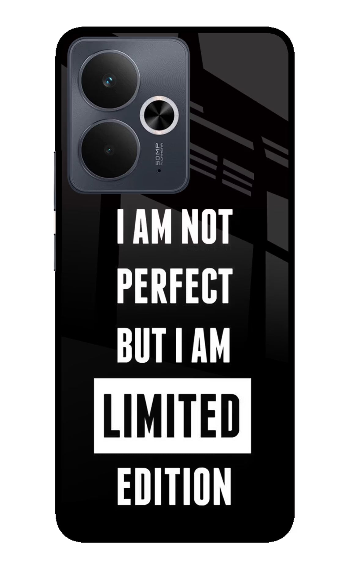 I Am Not Perfect But I Am Limited Edition Realme 14T 5G Glass Case - I Am Not Perfect But I Am Limited Edition Realme 14T 5G Glass Case I Am Not Perfect But I Am Limited Edition Realme 14T 5G Glass Case