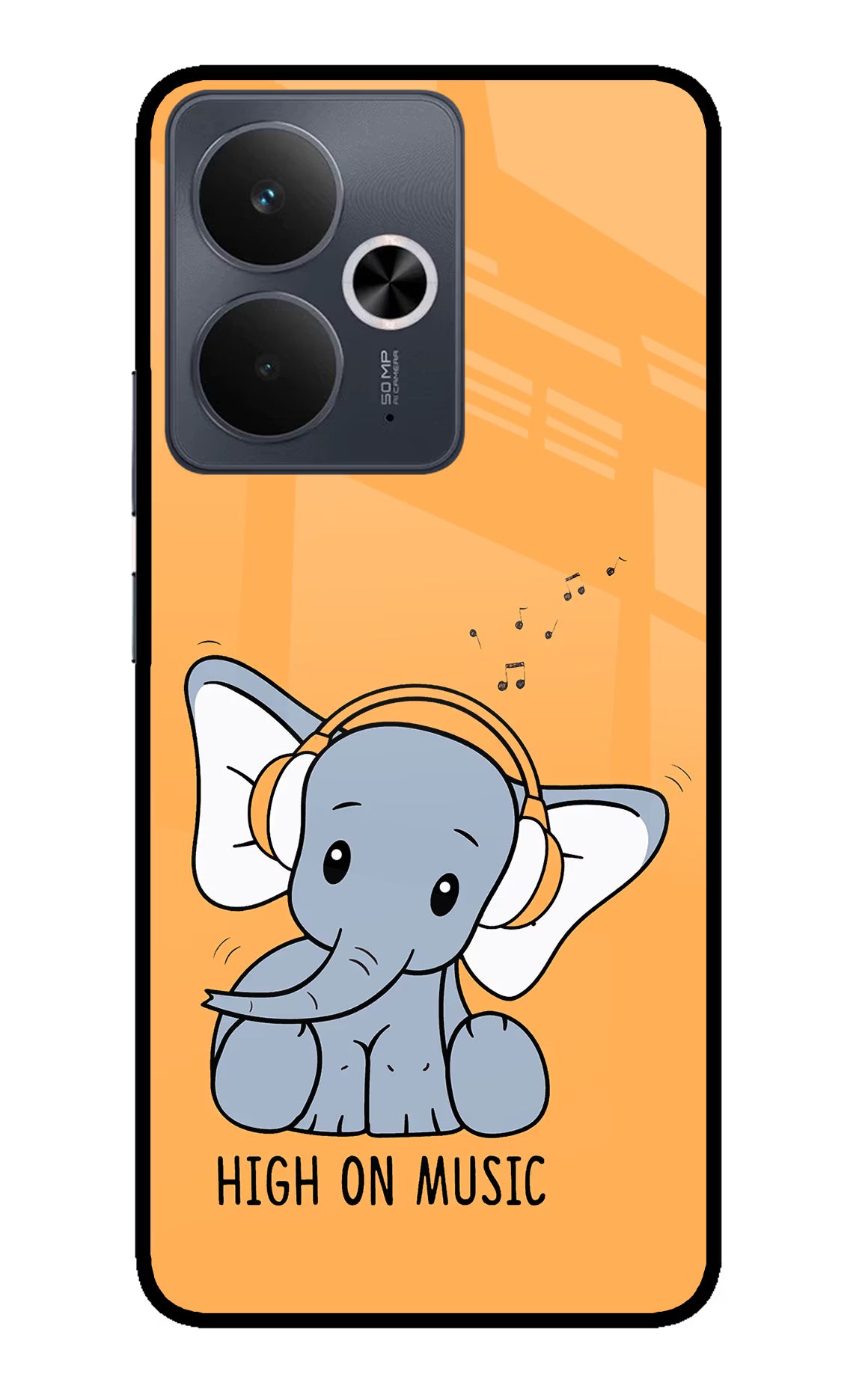 High On Music Realme 14T 5G Back Cover - High On Music Realme 14T 5G Glass Case Back Cover by Casekaro High On Music Realme 14T 5G Glass Case Back Cover by Casekaro