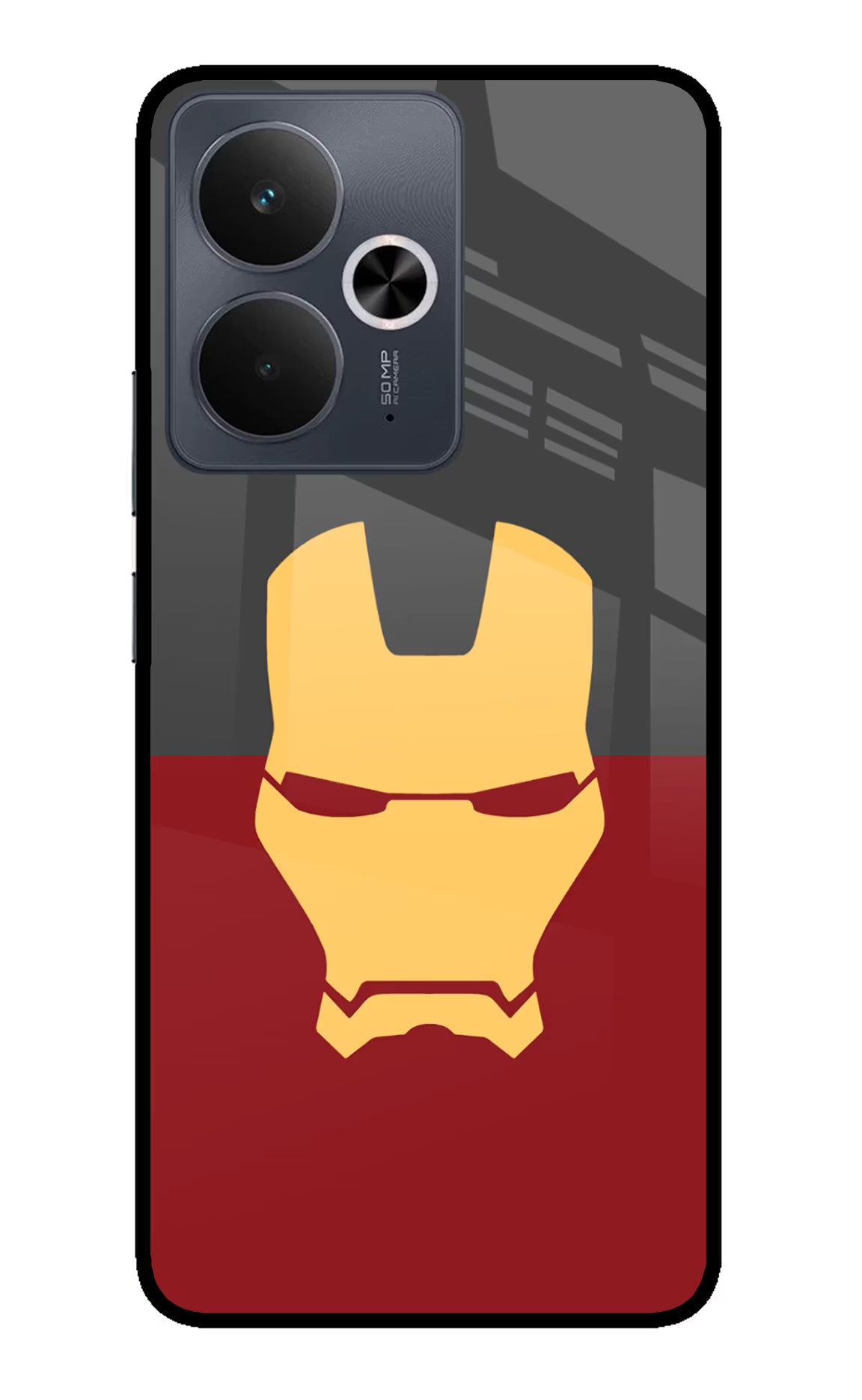Ironman Realme 14T 5G Glass Case - Ironman Realme 14T 5G Glass Case Ironman Realme 14T 5G Glass Case