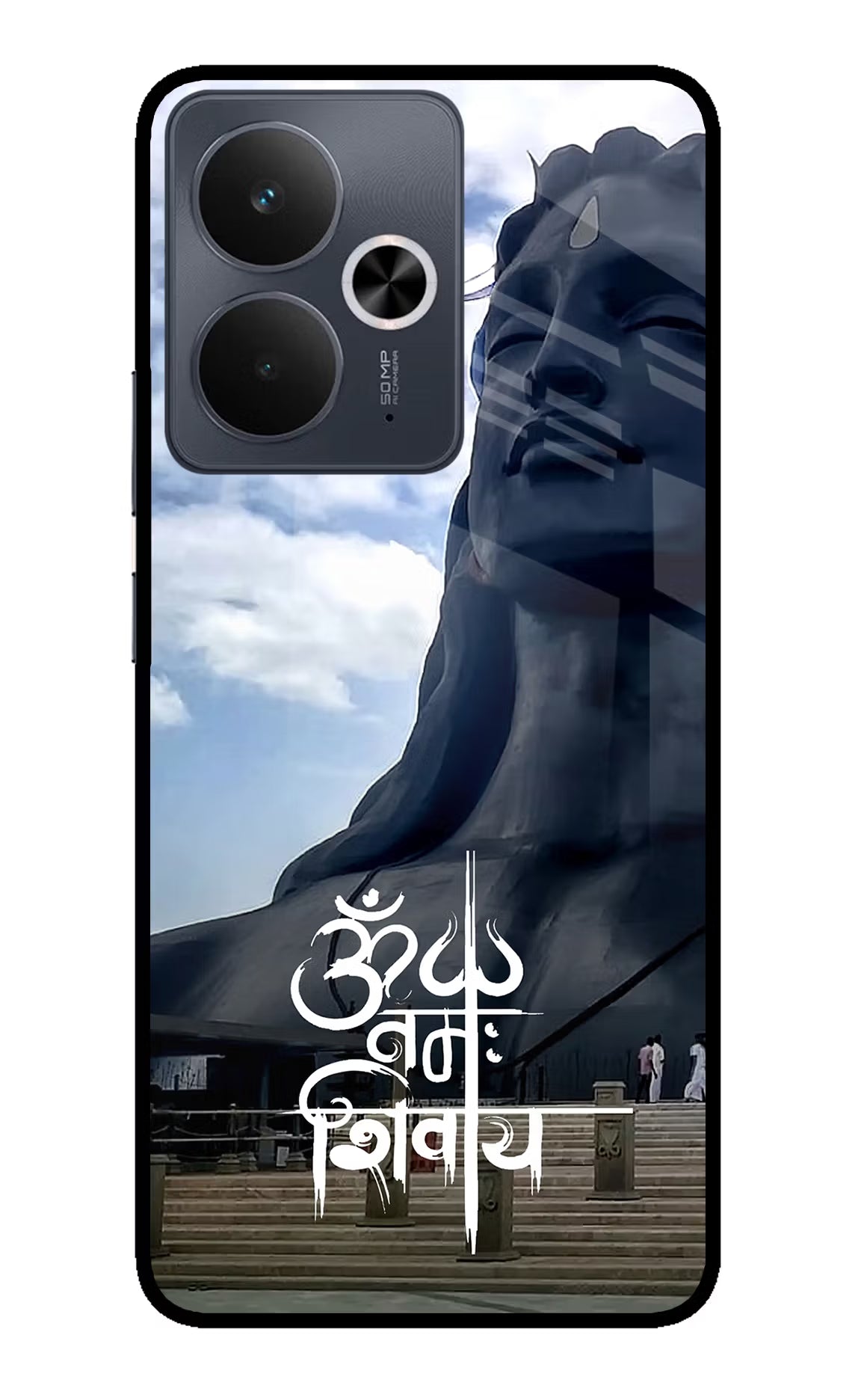 Om Namah Shivay Realme 14T 5G Back Cover - Om Namah Shivay Realme 14T 5G Glass Case Back Cover by Casekaro Om Namah Shivay Realme 14T 5G Glass Case Back Cover by Casekaro