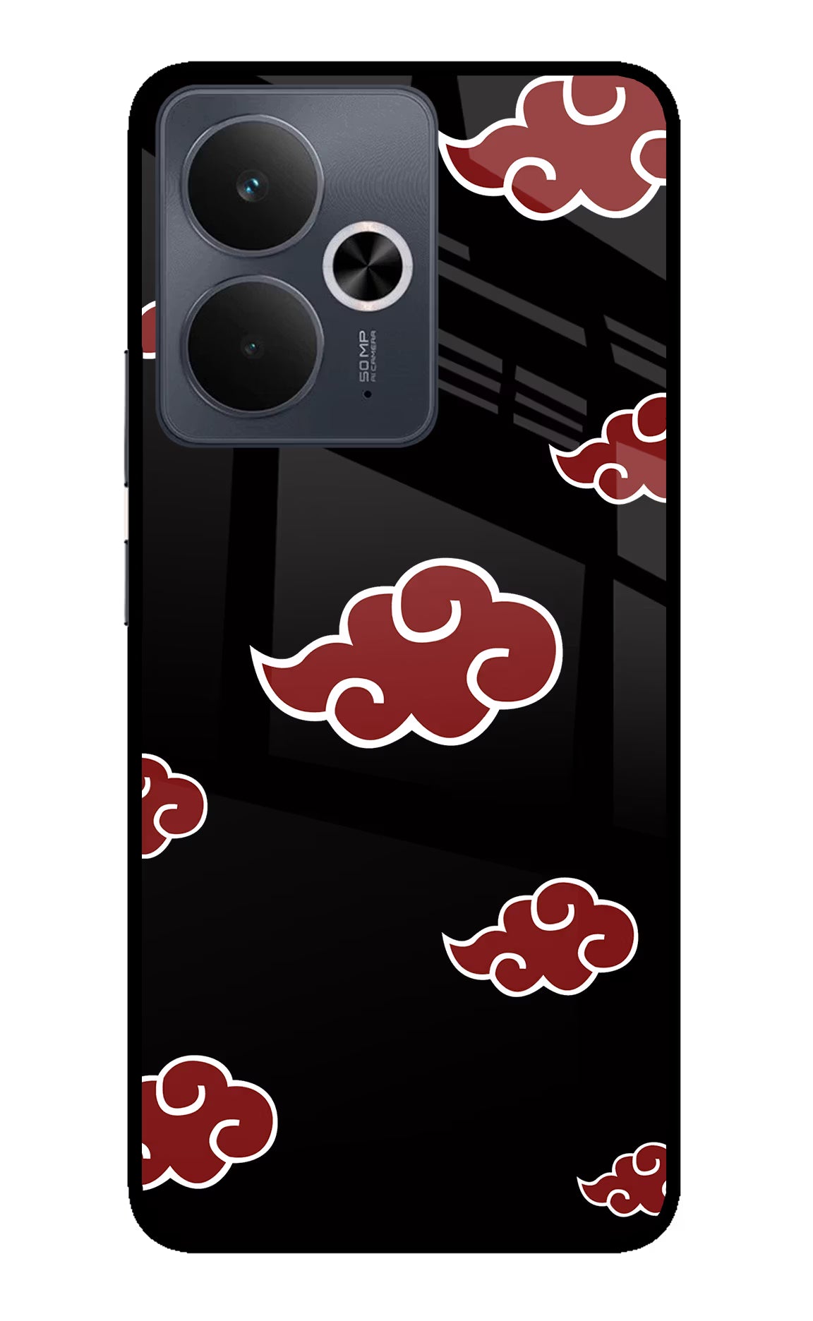 Akatsuki Realme 14T 5G Back Cover - Akatsuki Realme 14T 5G Glass Case Back Cover by Casekaro Akatsuki Realme 14T 5G Glass Case Back Cover by Casekaro
