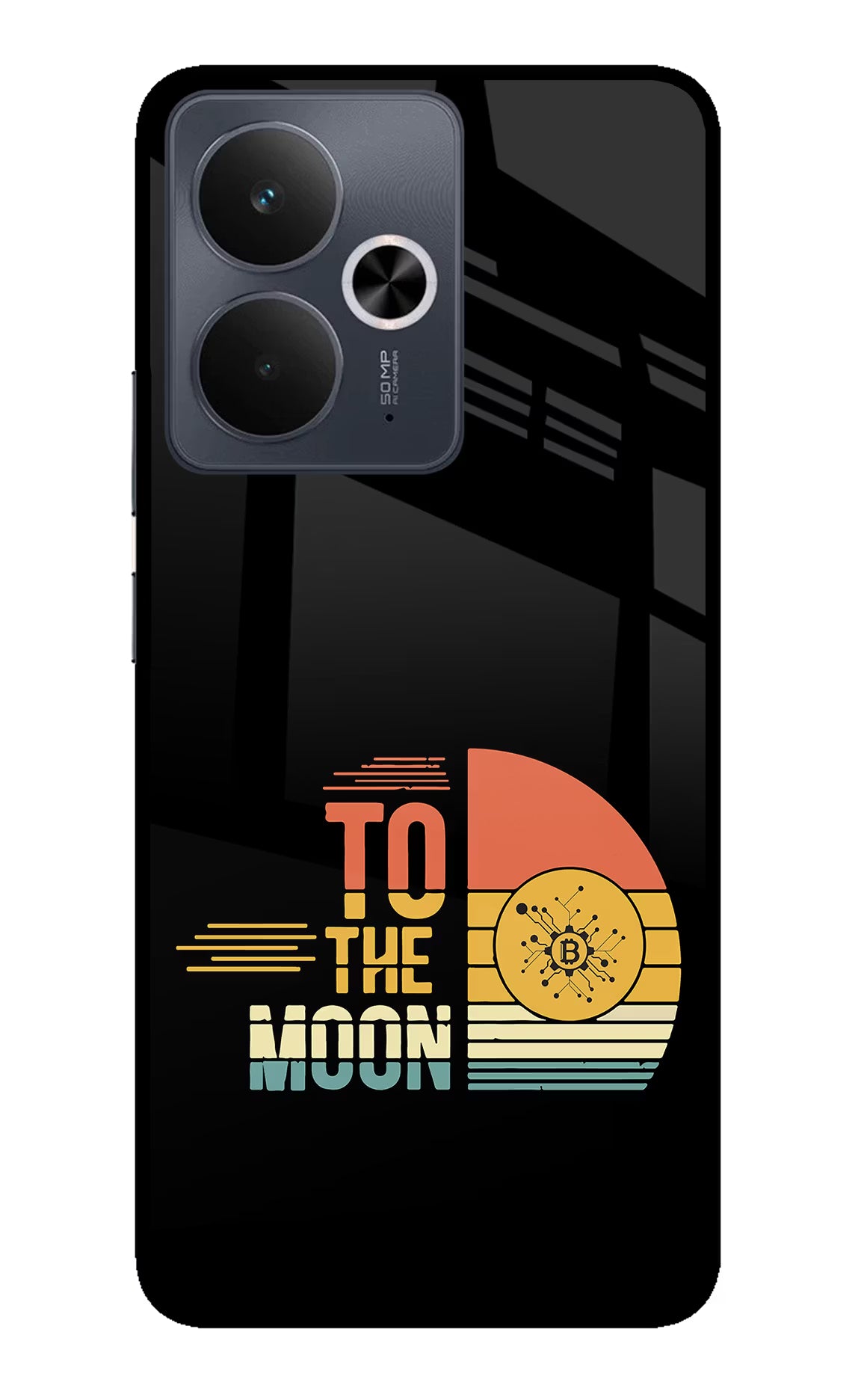 To the Moon Realme 14T 5G Back Cover - To the Moon Realme 14T 5G Glass Case Back Cover by Casekaro To the Moon Realme 14T 5G Glass Case Back Cover by Casekaro