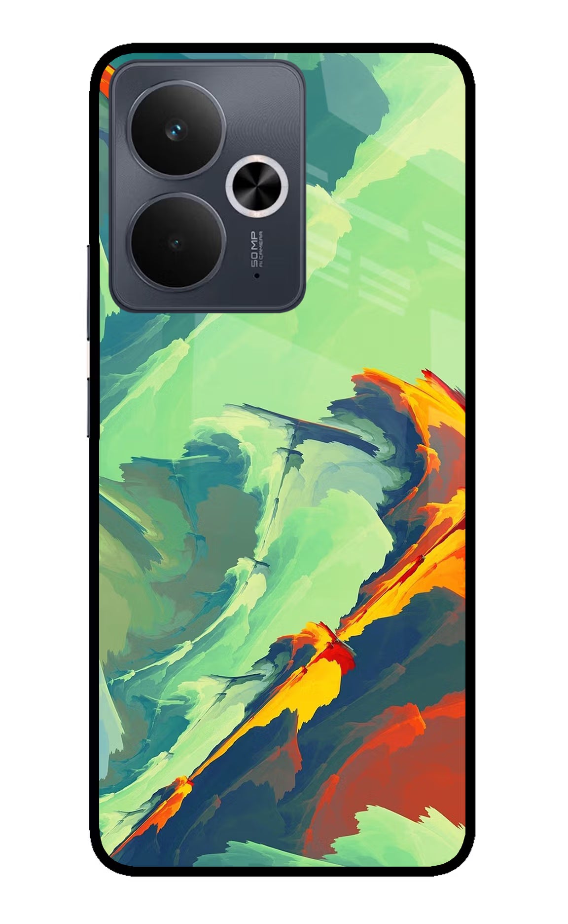 Paint Art Realme 14T 5G Back Cover - Paint Art Realme 14T 5G Glass Case Back Cover by Casekaro Paint Art Realme 14T 5G Glass Case Back Cover by Casekaro