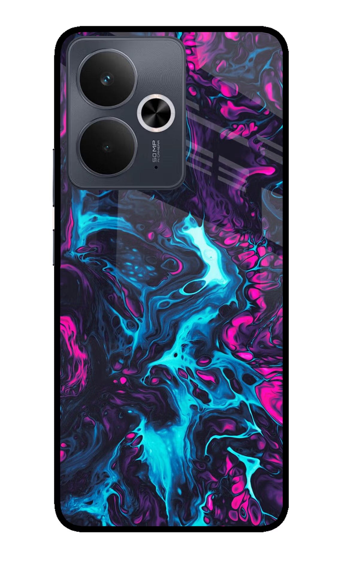Abstract Realme 14T 5G Back Cover - Abstract Realme 14T 5G Glass Case Back Cover by Casekaro Abstract Realme 14T 5G Glass Case Back Cover by Casekaro