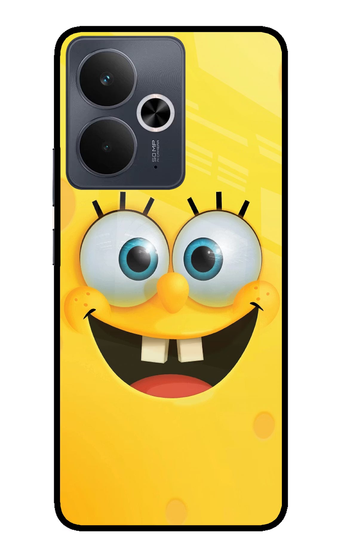 Sponge 1 Realme 14T 5G Back Cover - Sponge 1 Realme 14T 5G Glass Case Back Cover by Casekaro Sponge 1 Realme 14T 5G Glass Case Back Cover by Casekaro