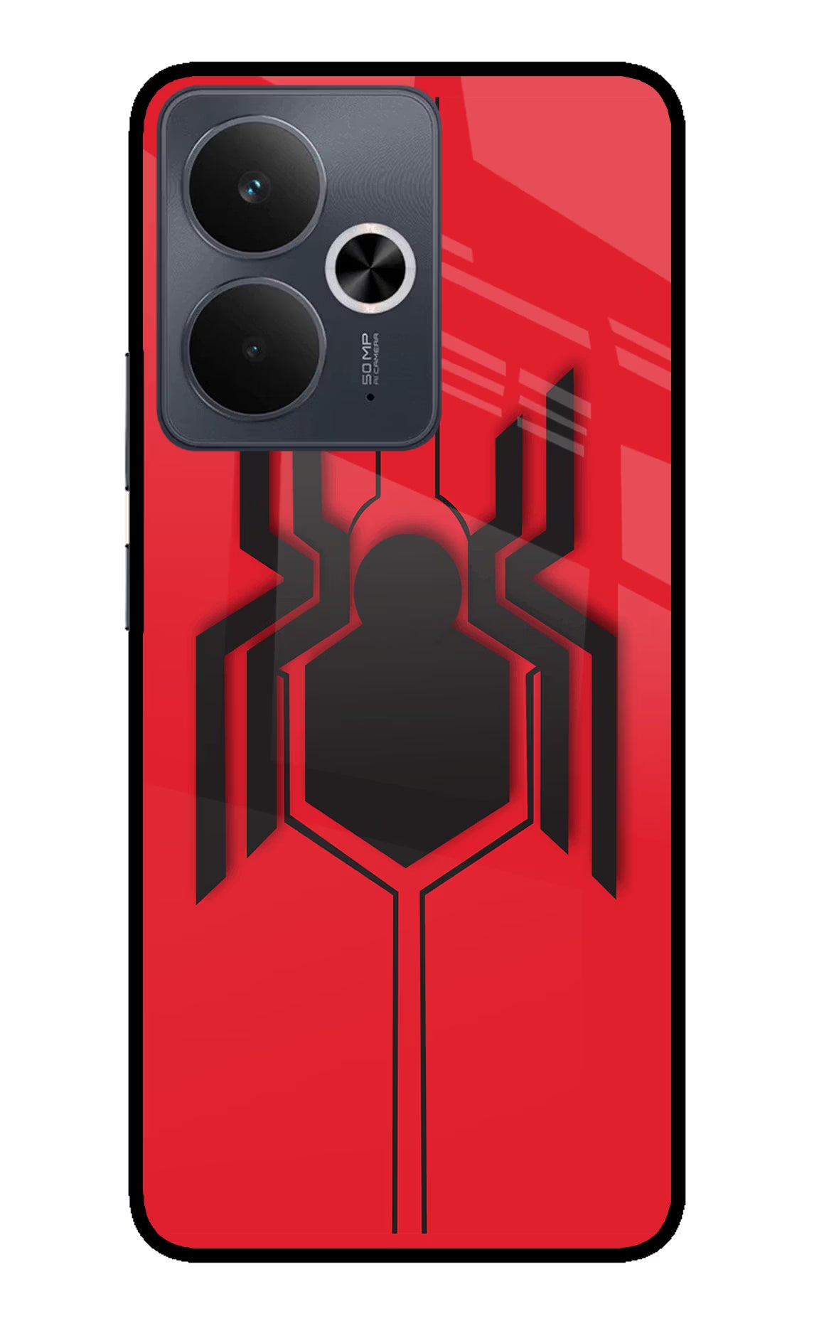 Spider Realme 14T 5G Back Cover - Spider Realme 14T 5G Glass Case Back Cover by Casekaro Spider Realme 14T 5G Glass Case Back Cover by Casekaro