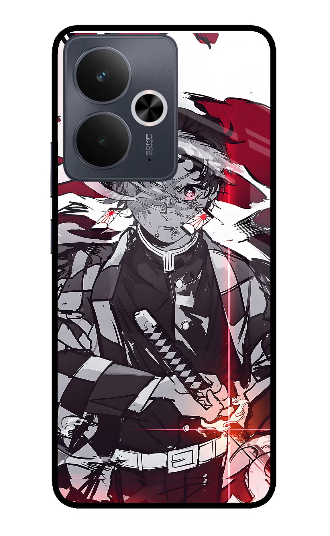 Demon Slayer Realme 14T 5G Glass Case - Demon Slayer Realme 14T 5G Glass Case Demon Slayer Realme 14T 5G Glass Case