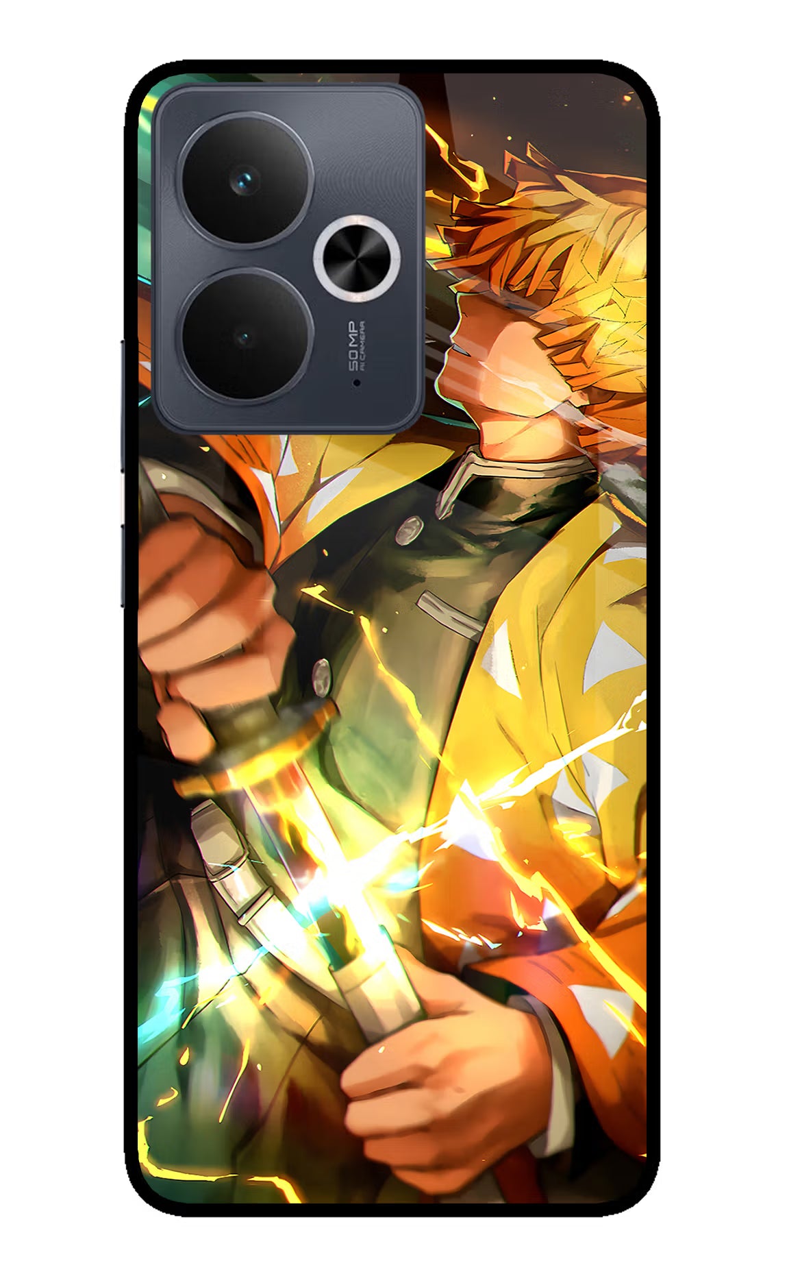 Demon Slayer Realme 14T 5G Glass Case - Demon Slayer Realme 14T 5G Glass Case Demon Slayer Realme 14T 5G Glass Case