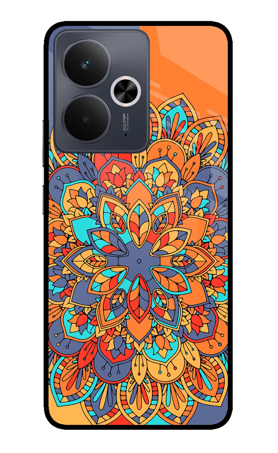 Color Mandala Realme 14T 5G Glass Case - Color Mandala Realme 14T 5G Glass Case Color Mandala Realme 14T 5G Glass Case
