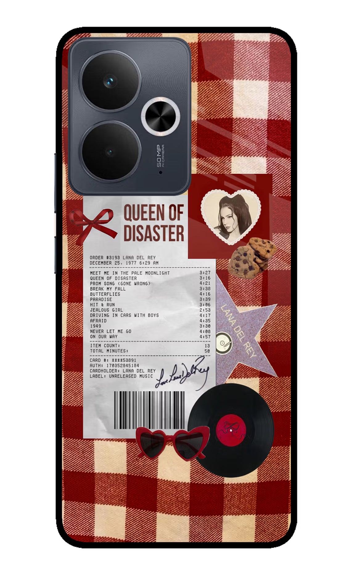 Queen of Disaster Realme 14T 5G Glass Case - Queen of Disaster Realme 14T 5G Glass Case Queen of Disaster Realme 14T 5G Glass Case