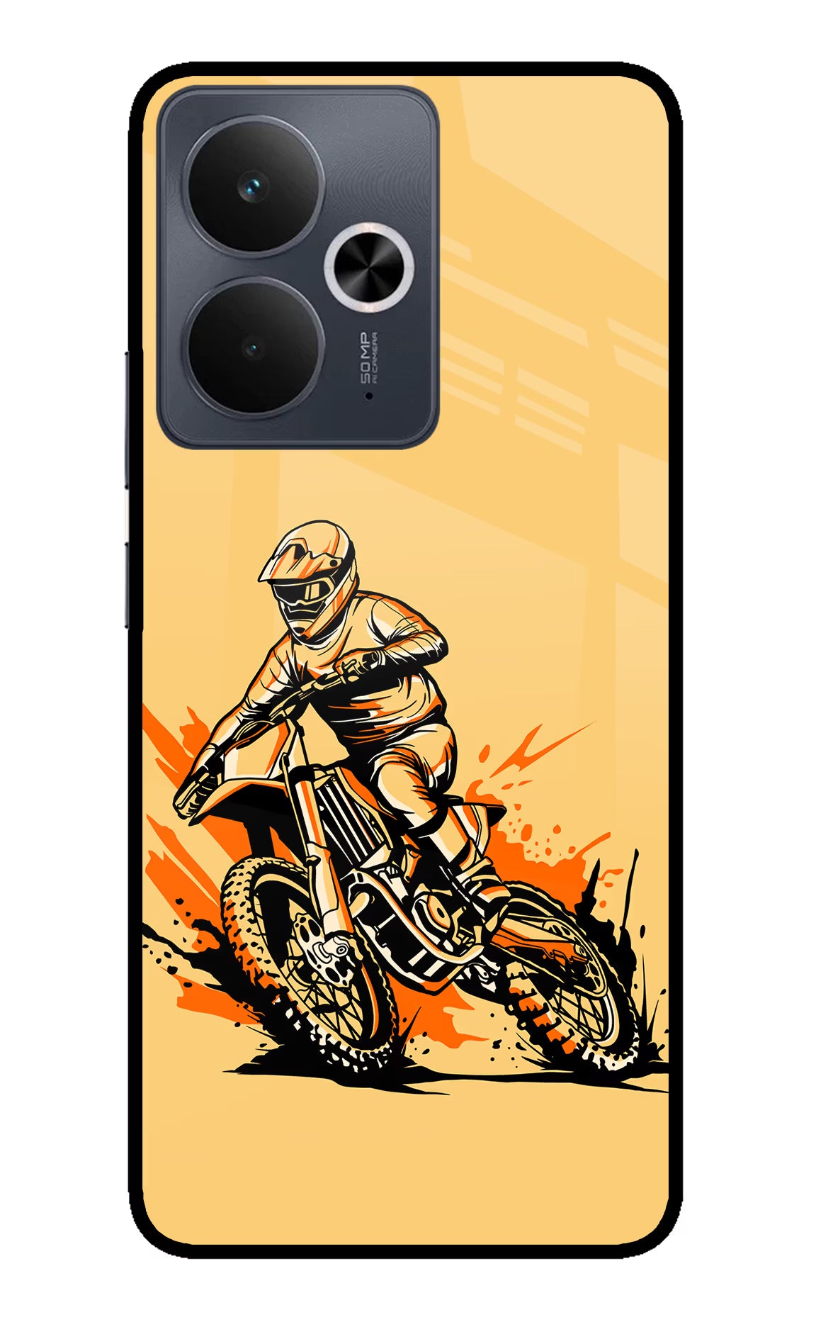 Off-Road Fury Realme 14T 5G Back Cover - Off-Road Fury Realme 14T 5G Glass Case Back Cover by Casekaro Off-Road Fury Realme 14T 5G Glass Case Back Cover by Casekaro