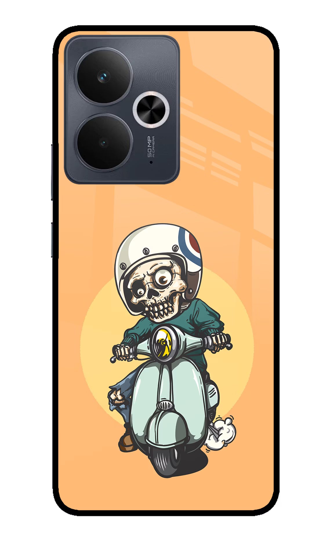 Undead Biker Realme 14T 5G Glass Case - Undead Biker Realme 14T 5G Glass Case Undead Biker Realme 14T 5G Glass Case
