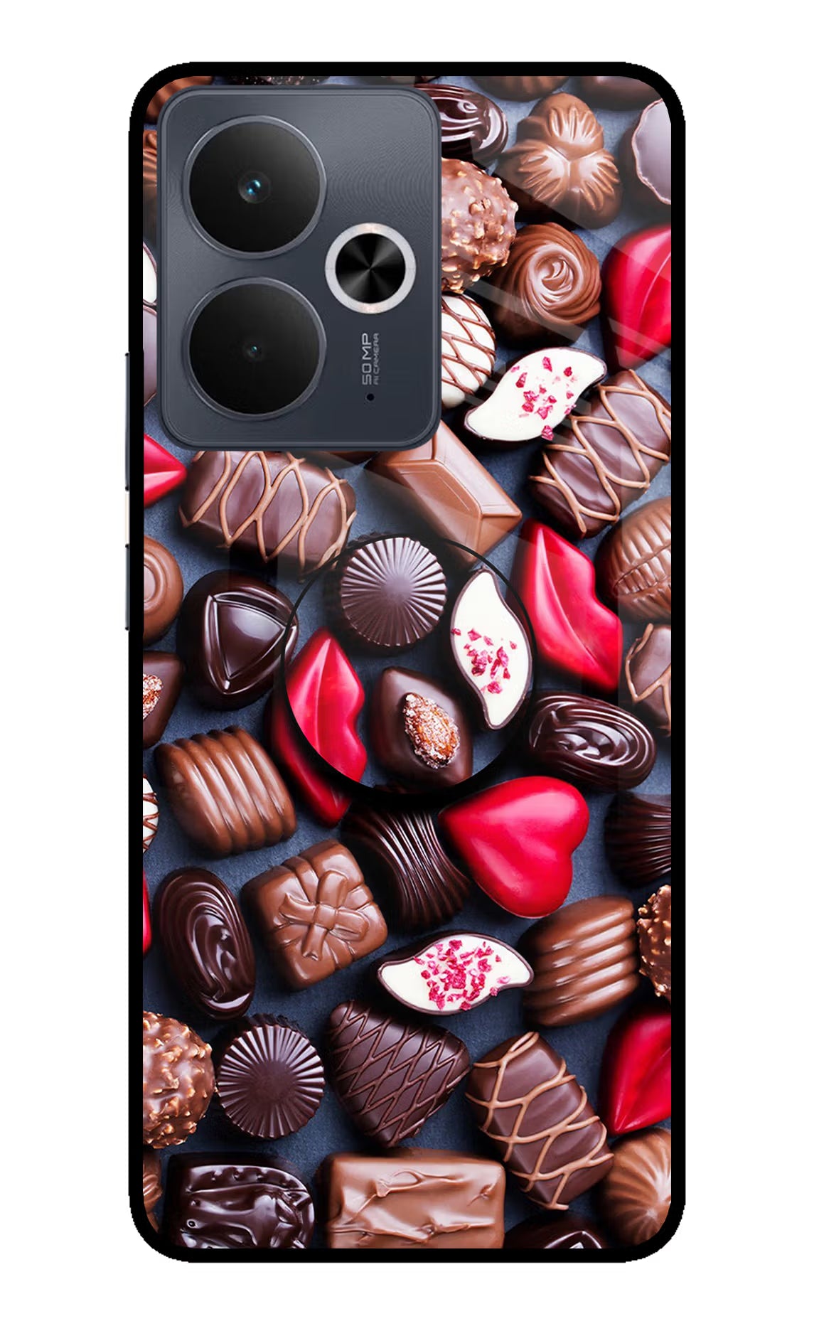 Chocolates Realme 14T 5G Pop Case - Chocolates Realme 14T 5G Pop Case by Casekaro Chocolates Realme 14T 5G Pop Case by Casekaro