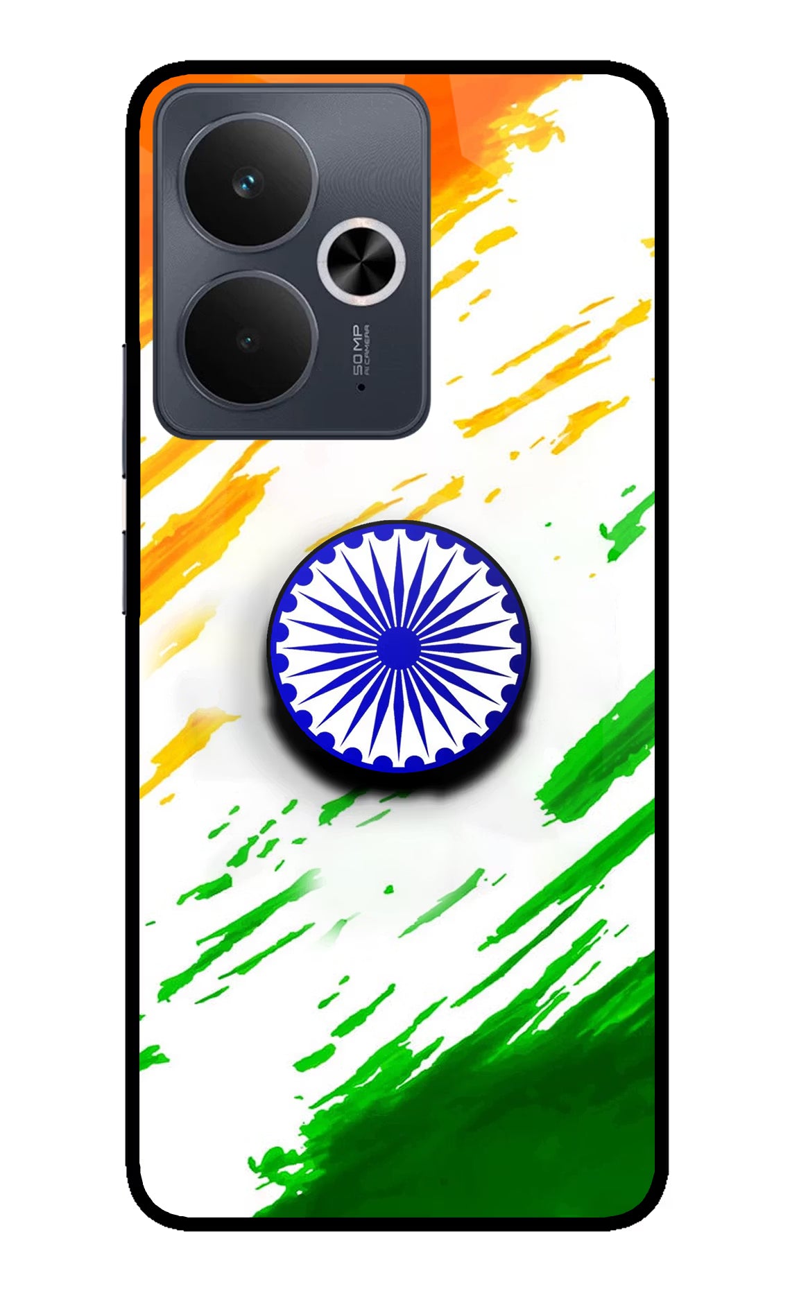 Indian Flag Ashoka Chakra Realme 14T 5G Pop Case - Indian Flag Ashoka Chakra Realme 14T 5G Pop Case by Casekaro Indian Flag Ashoka Chakra Realme 14T 5G Pop Case by Casekaro