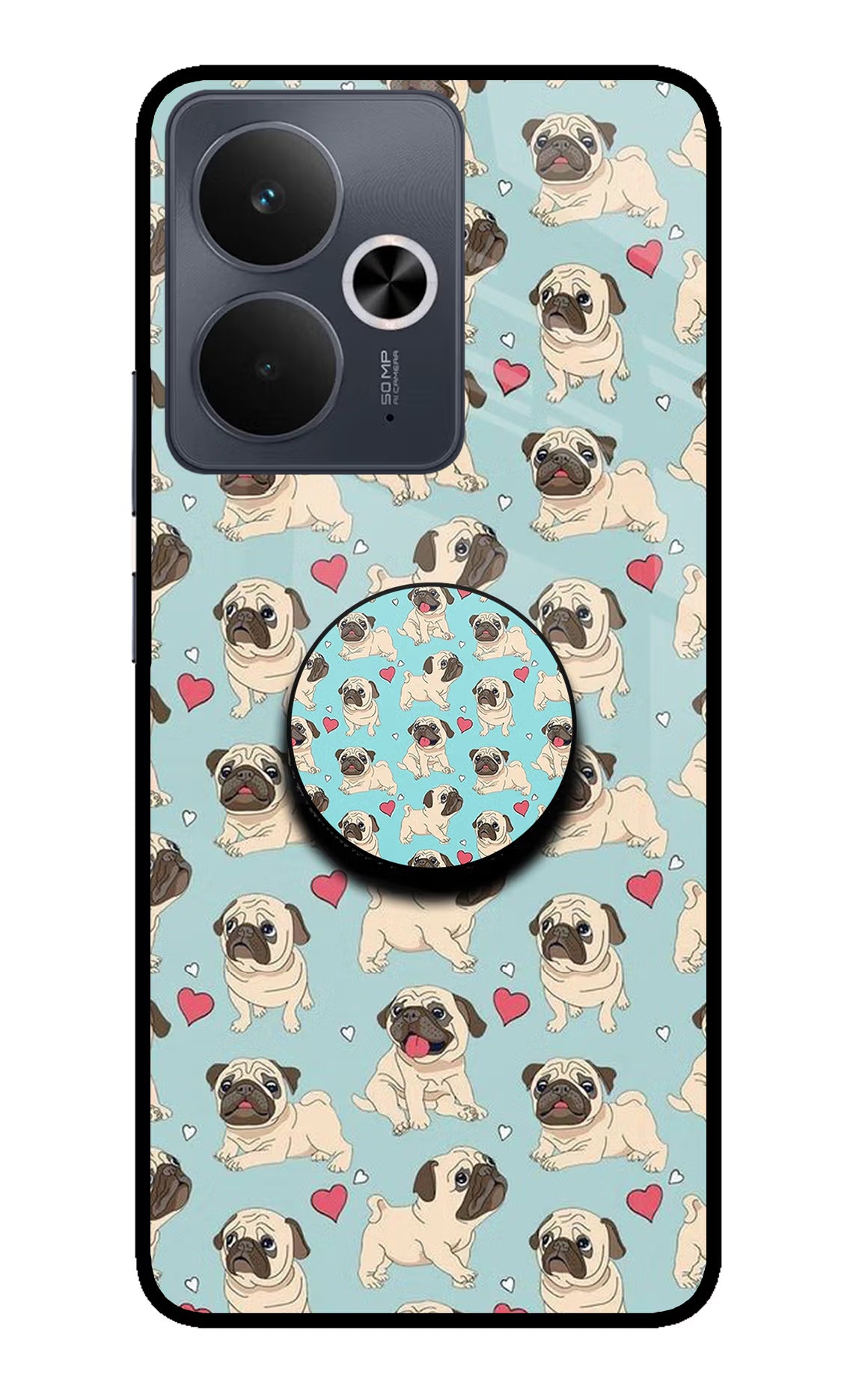 Pug Dog Realme 14T 5G Pop Case - Pug Dog Realme 14T 5G Pop Case by Casekaro Pug Dog Realme 14T 5G Pop Case by Casekaro
