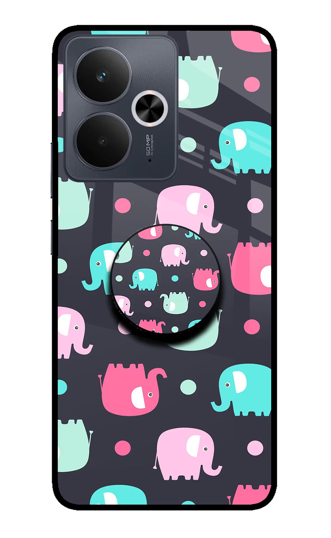 Baby Elephants Realme 14T 5G Pop Case - Baby Elephants Realme 14T 5G Pop Case by Casekaro Baby Elephants Realme 14T 5G Pop Case by Casekaro