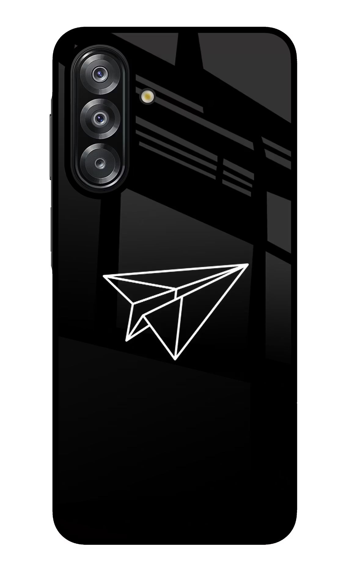 Paper Plane White Samsung A26 Glass Case - Paper Plane White Samsung A26 Glass Case Paper Plane White Samsung A26 Glass Case