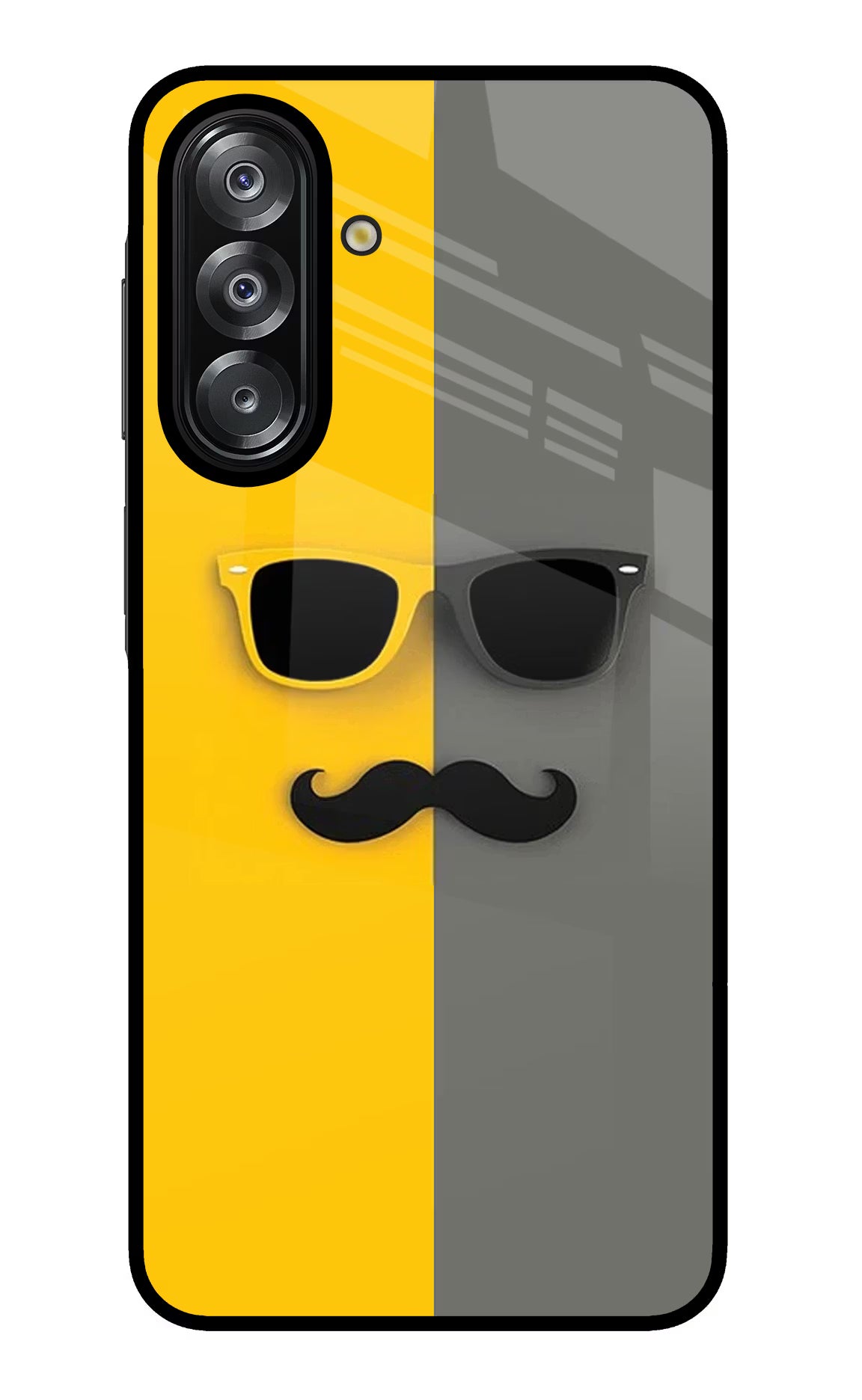 Sunglasses with Mustache Samsung A26 Glass Case - Sunglasses with Mustache Samsung A26 Glass Case Sunglasses with Mustache Samsung A26 Glass Case