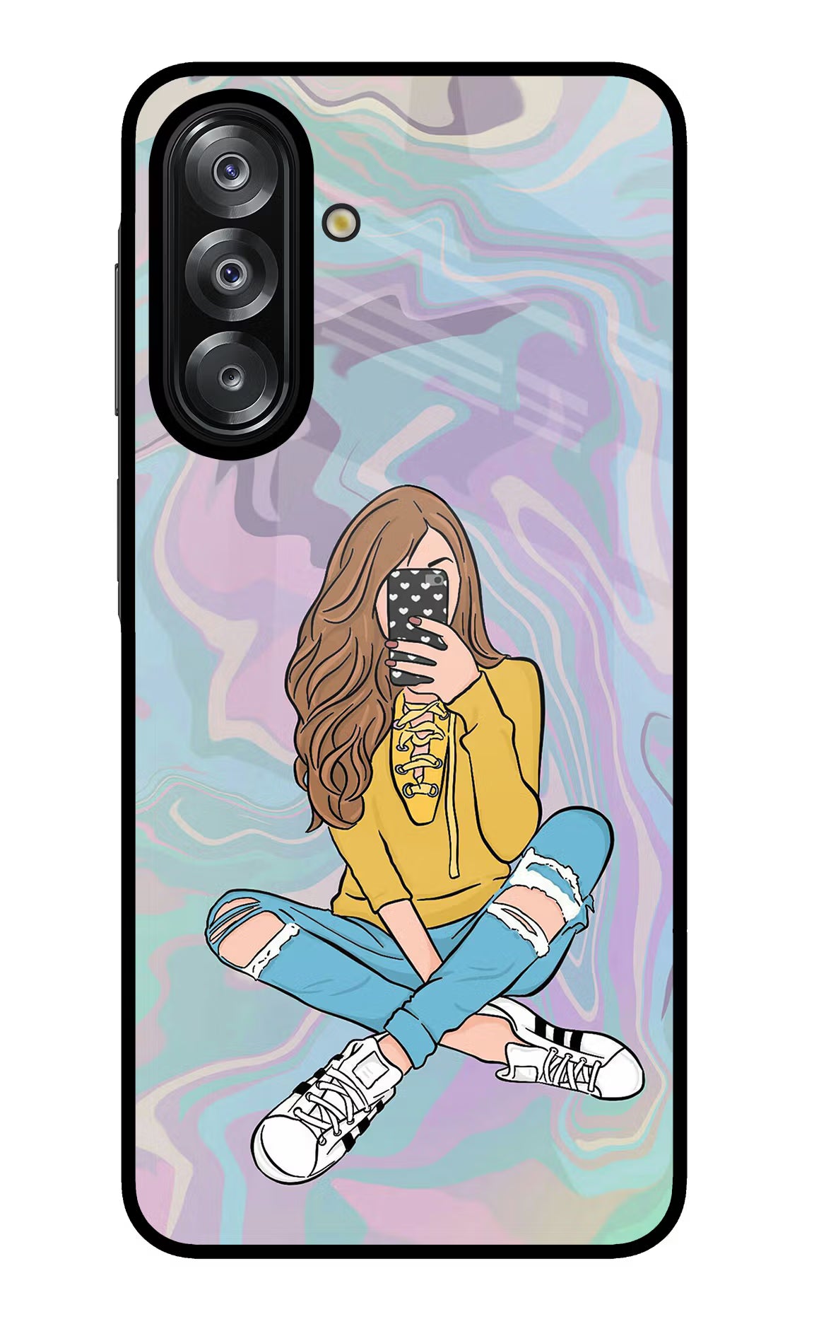 Selfie Girl Samsung A26 Glass Case - Selfie Girl Samsung A26 Glass Case Selfie Girl Samsung A26 Glass Case