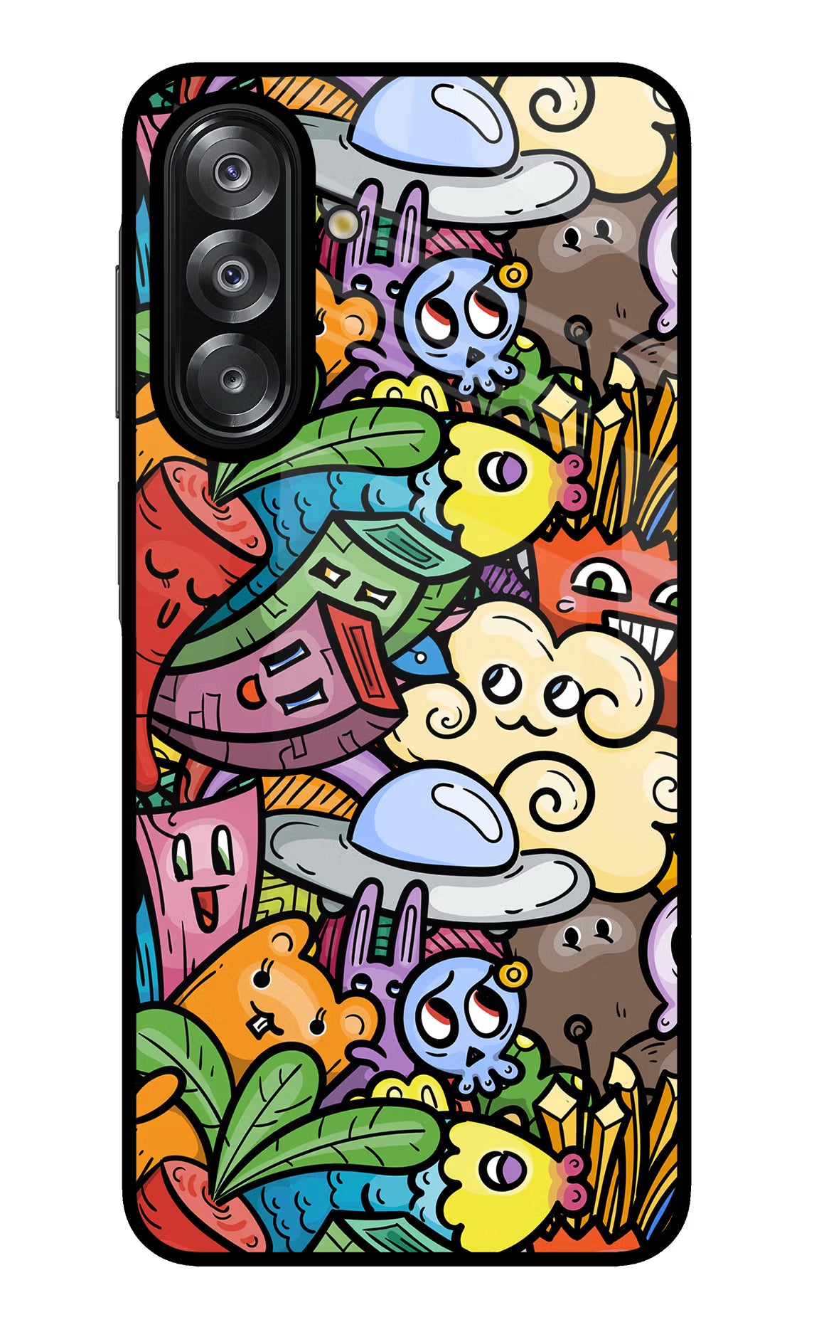 Veggie Doodle Samsung A26 Glass Case - Veggie Doodle Samsung A26 Glass Case Veggie Doodle Samsung A26 Glass Case