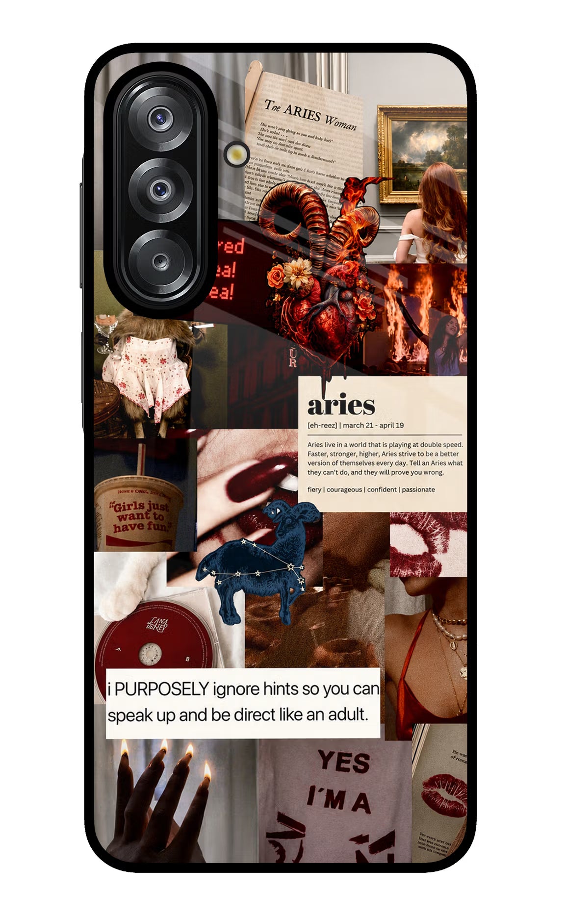 Zodiac Aries Samsung A26 Glass Case - Zodiac Aries Samsung A26 Glass Case Zodiac Aries Samsung A26 Glass Case