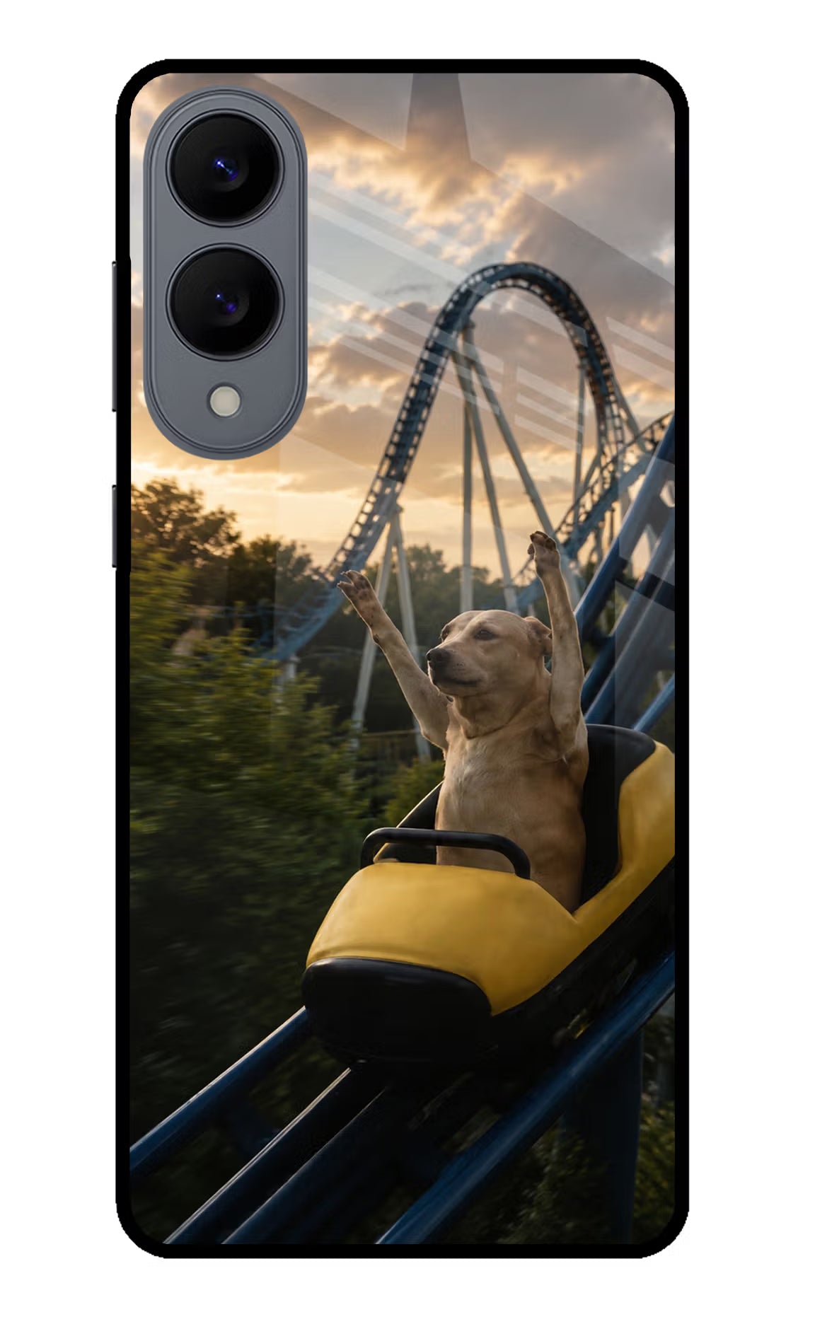 Rollercoaster Dog Samsung S25 Edge Glass Case - Rollercoaster Dog Samsung S25 Edge Glass Case Rollercoaster Dog Samsung S25 Edge Glass Case