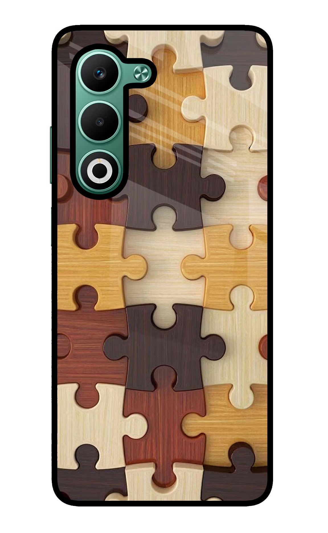 Wooden Puzzle Oppo A5 5G Glass Case - Wooden Puzzle Oppo A5 5G Glass Case Wooden Puzzle Oppo A5 5G Glass Case