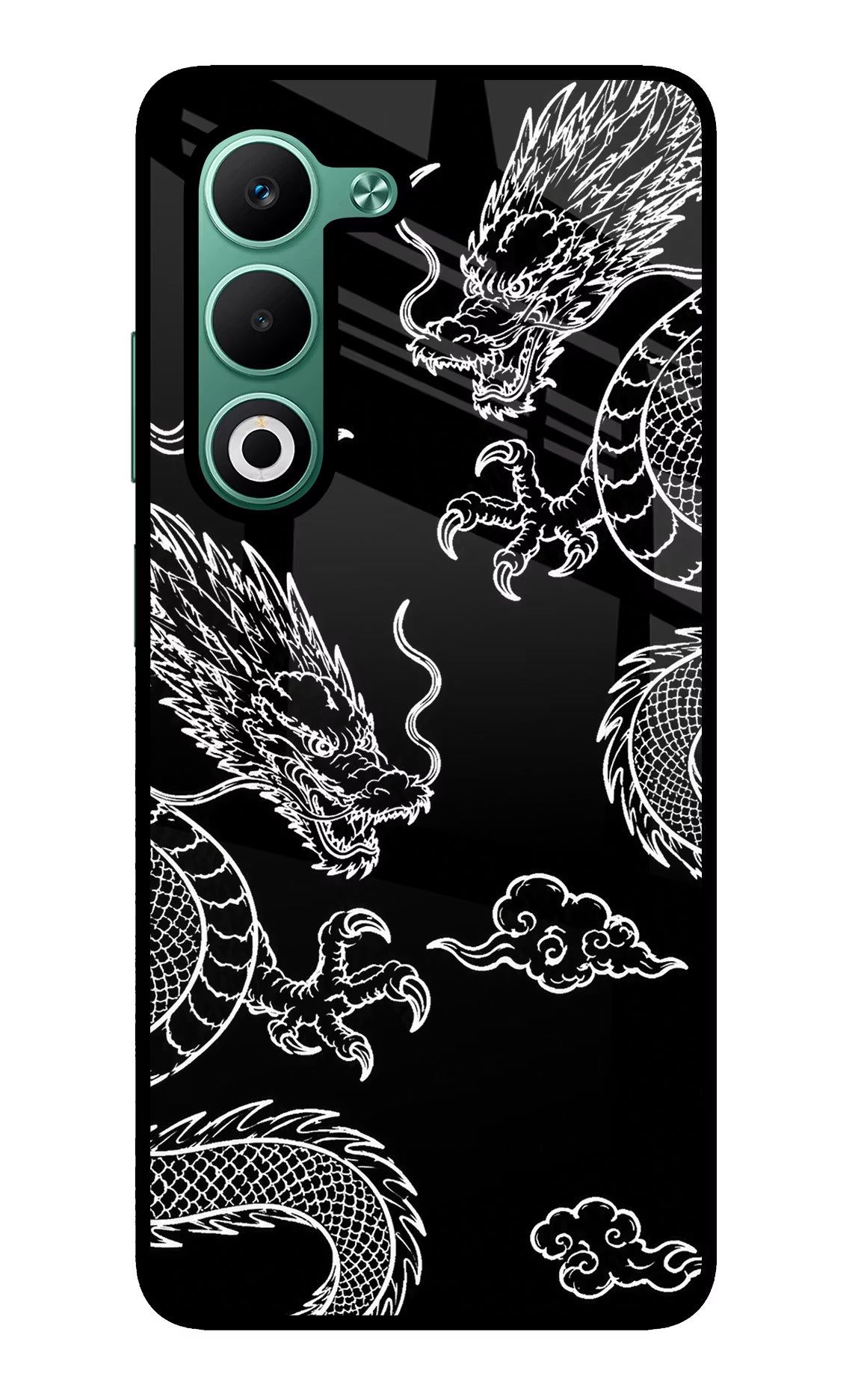 Twin Dragons Oppo A5 5G Glass Case - Twin Dragons Oppo A5 5G Glass Case Twin Dragons Oppo A5 5G Glass Case