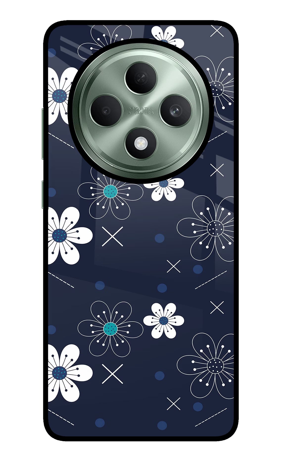 Flowers Oppo F27 5G Glass Case - Flowers Oppo F27 5G Glass Case Flowers Oppo F27 5G Glass Case