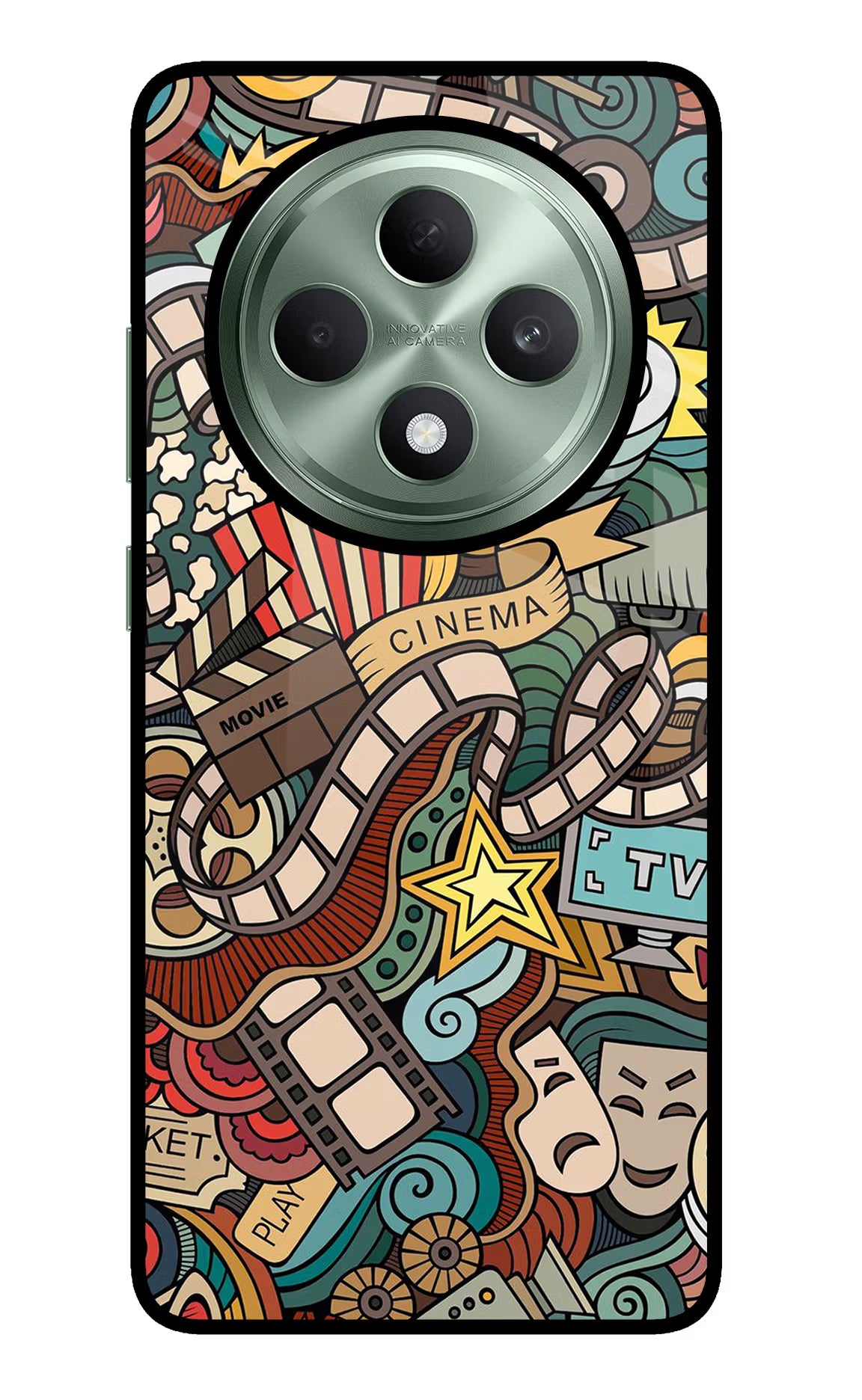 Cinema Abstract Oppo F27 5G Glass Case - Cinema Abstract Oppo F27 5G Glass Case Cinema Abstract Oppo F27 5G Glass Case