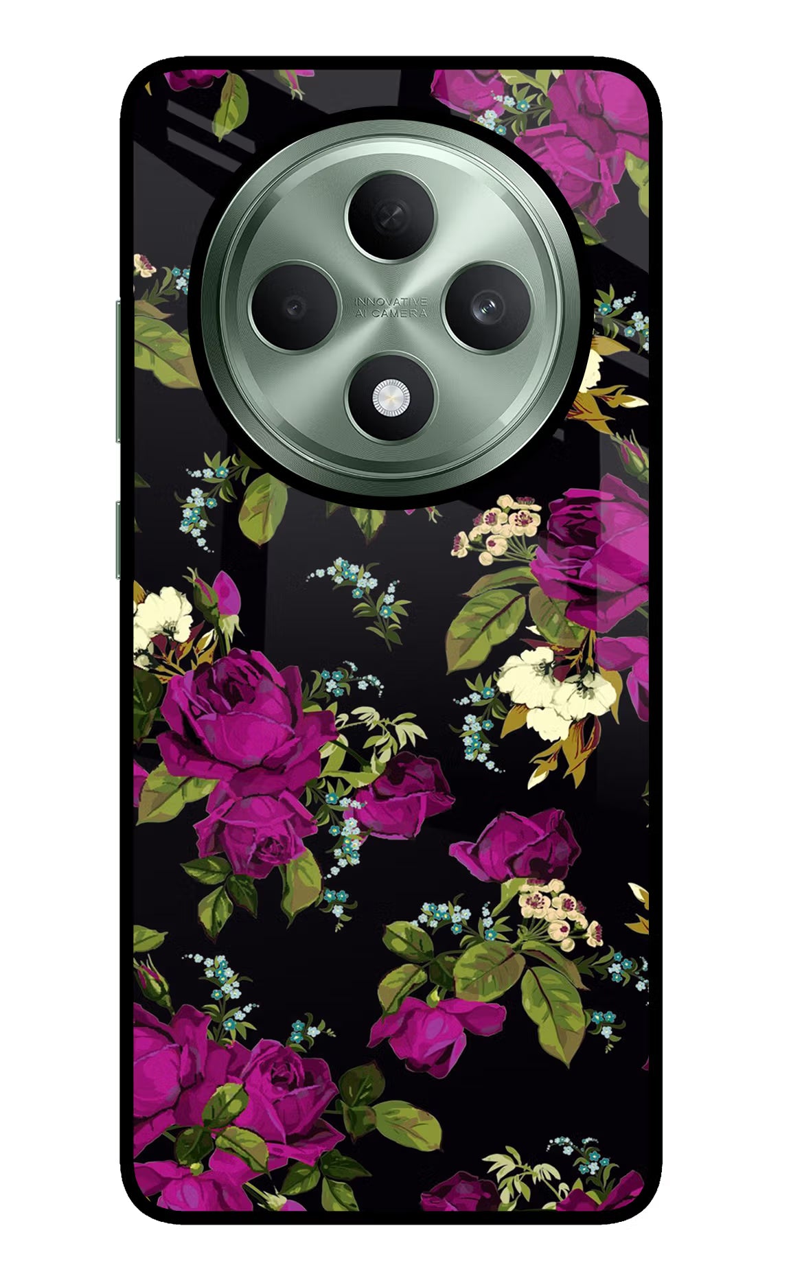 Flowers Oppo F27 5G Glass Case - Flowers Oppo F27 5G Glass Case Flowers Oppo F27 5G Glass Case