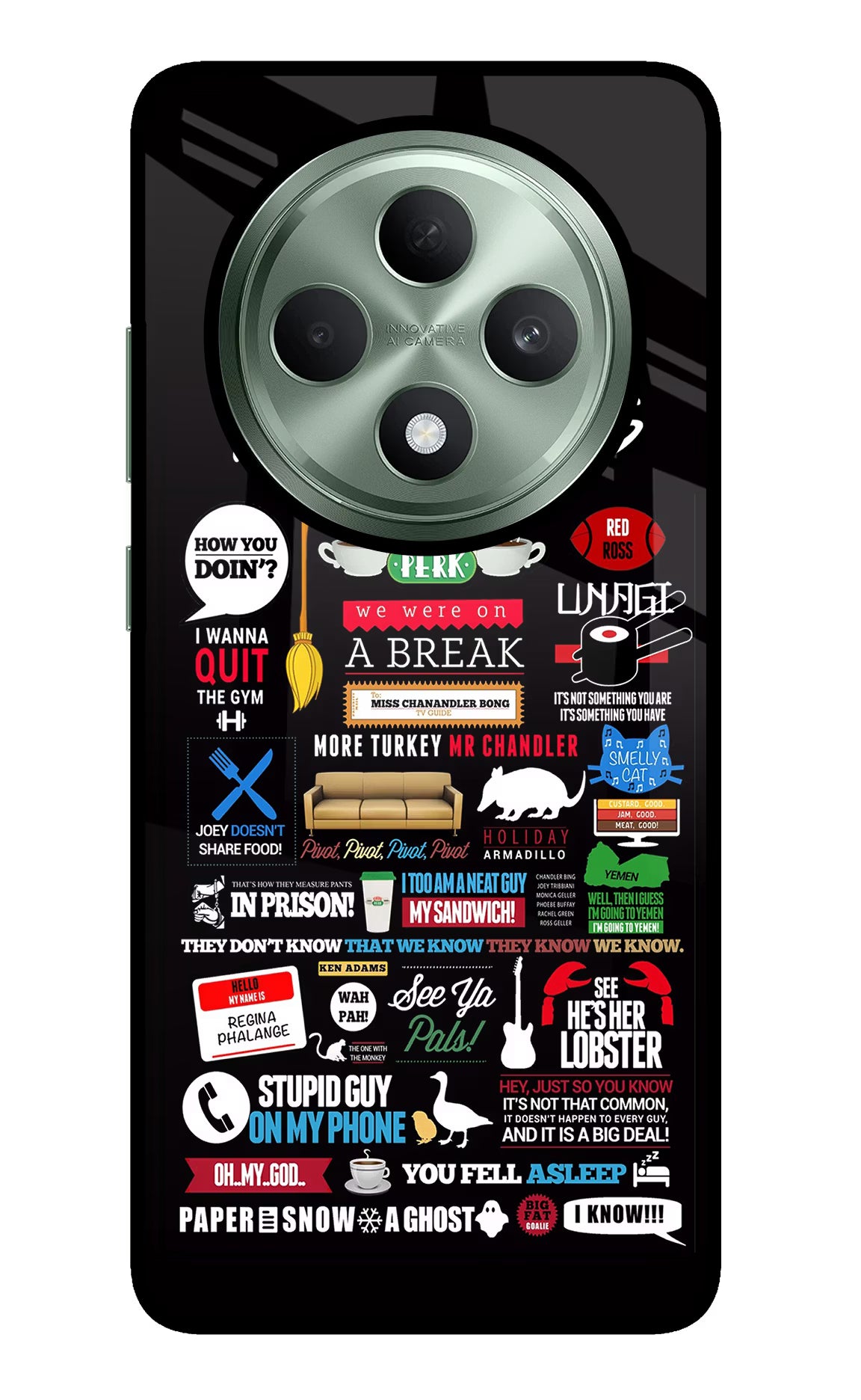 FRIENDS Oppo F27 5G Glass Case - FRIENDS Oppo F27 5G Glass Case FRIENDS Oppo F27 5G Glass Case