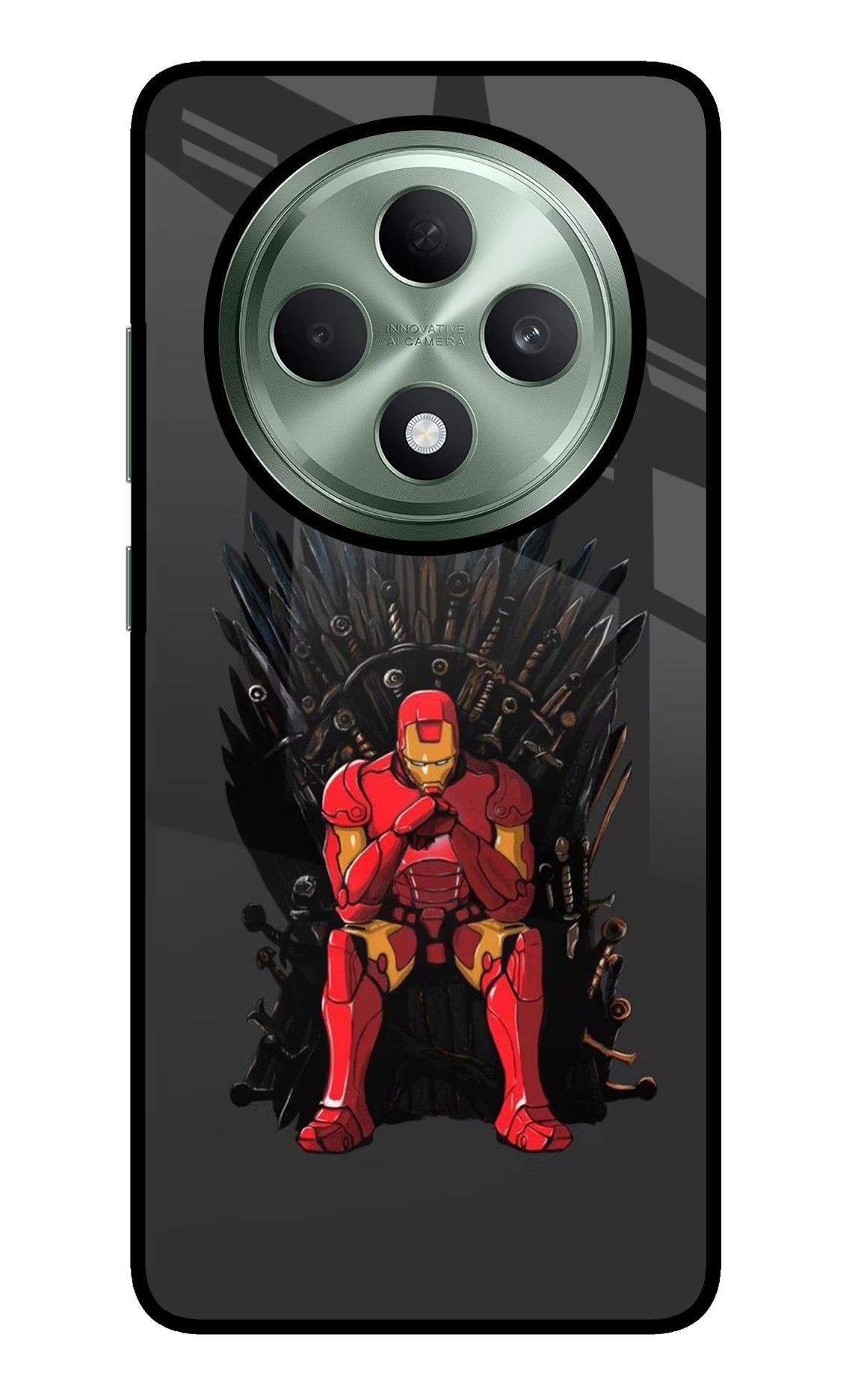 Ironman Throne Oppo F27 5G Glass Case - Ironman Throne Oppo F27 5G Glass Case Ironman Throne Oppo F27 5G Glass Case