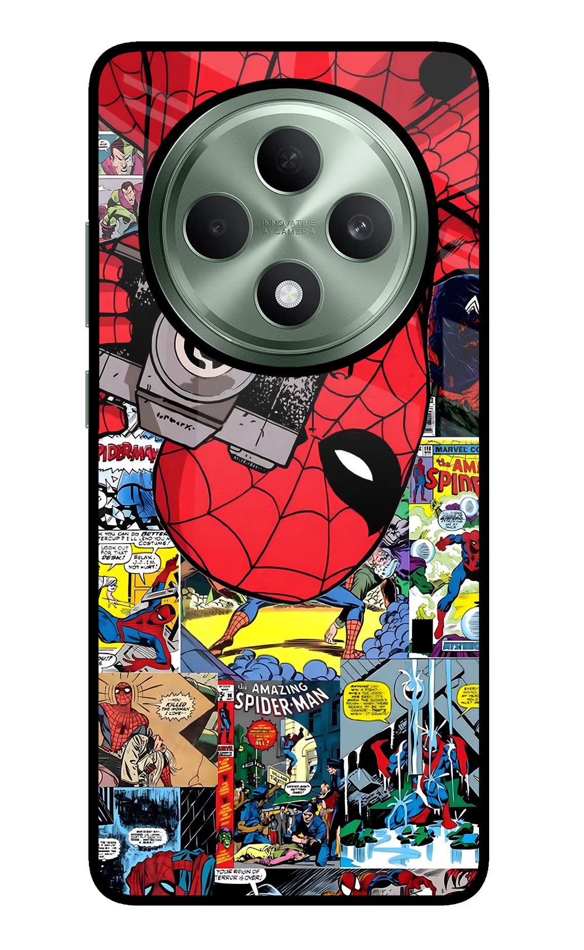 Spider Man Oppo F27 5G Glass Case - Spider Man Oppo F27 5G Glass Case Spider Man Oppo F27 5G Glass Case