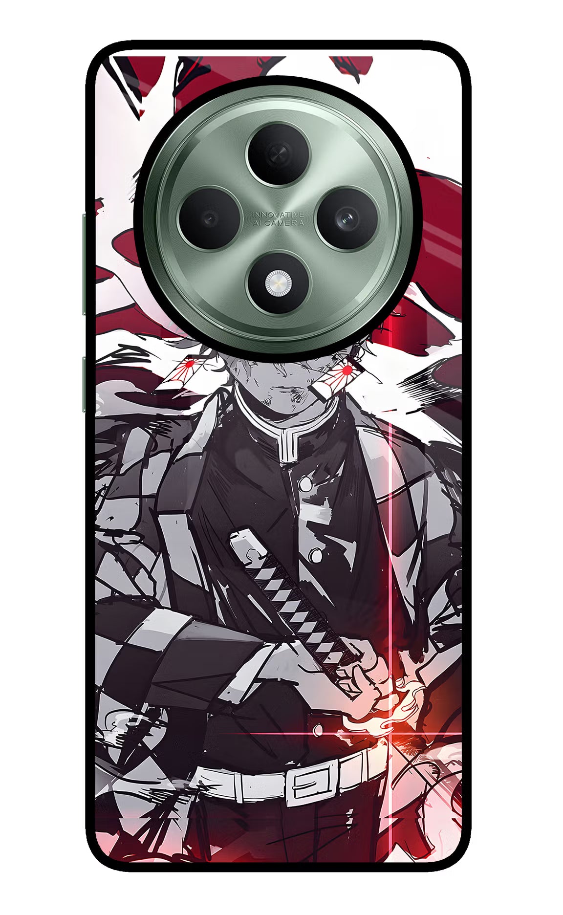 Demon Slayer Oppo F27 5G Glass Case - Demon Slayer Oppo F27 5G Glass Case Demon Slayer Oppo F27 5G Glass Case