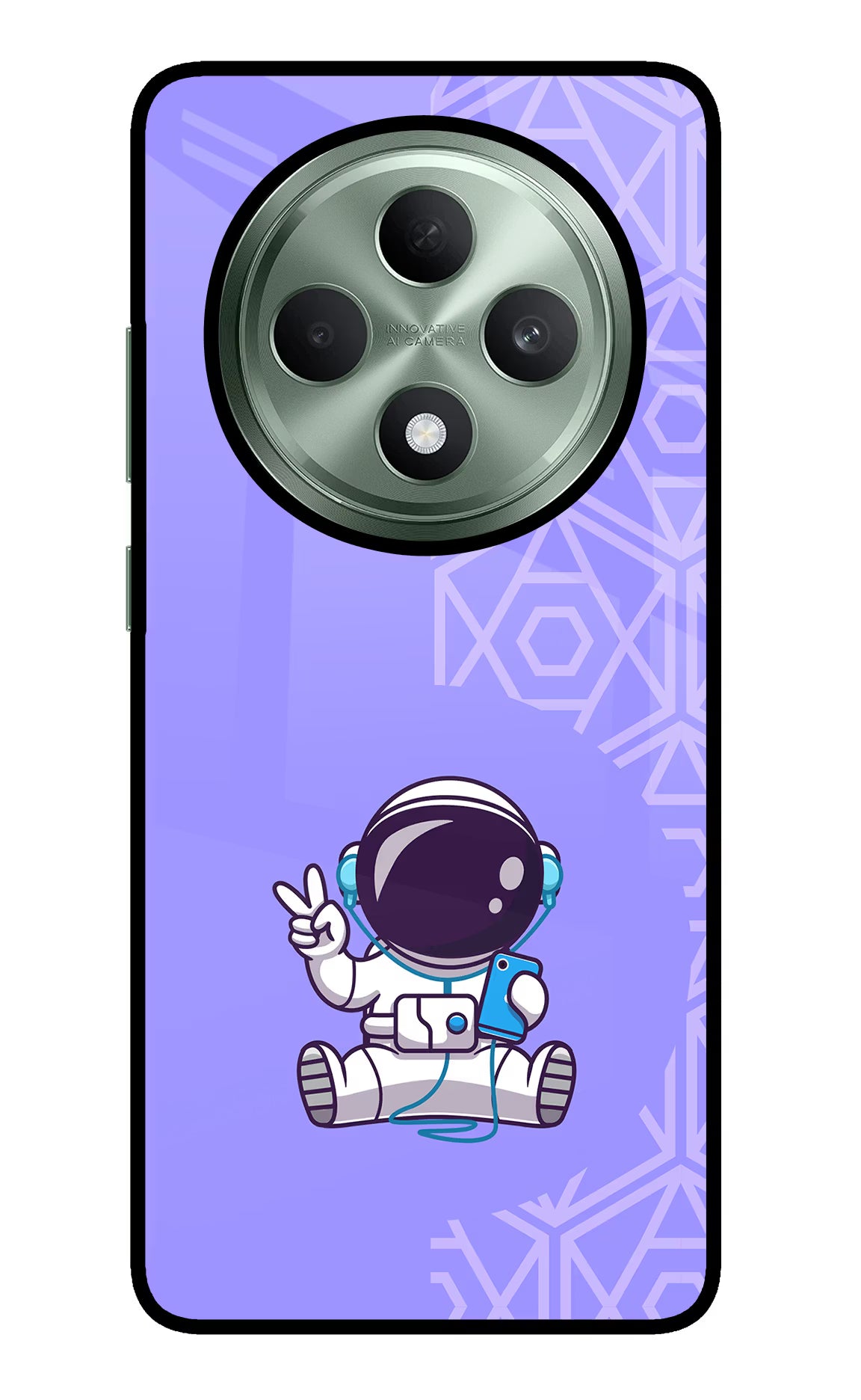 Cute Astronaut Chilling Oppo F27 5G Glass Case - Cute Astronaut Chilling Oppo F27 5G Glass Case Cute Astronaut Chilling Oppo F27 5G Glass Case