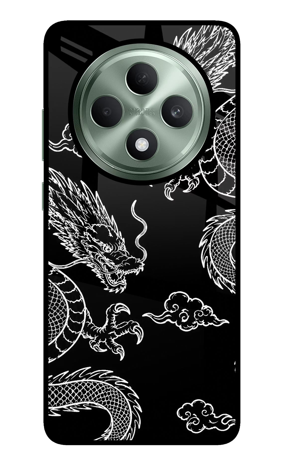 Twin Dragons Oppo F27 5G Glass Case - Twin Dragons Oppo F27 5G Glass Case Twin Dragons Oppo F27 5G Glass Case
