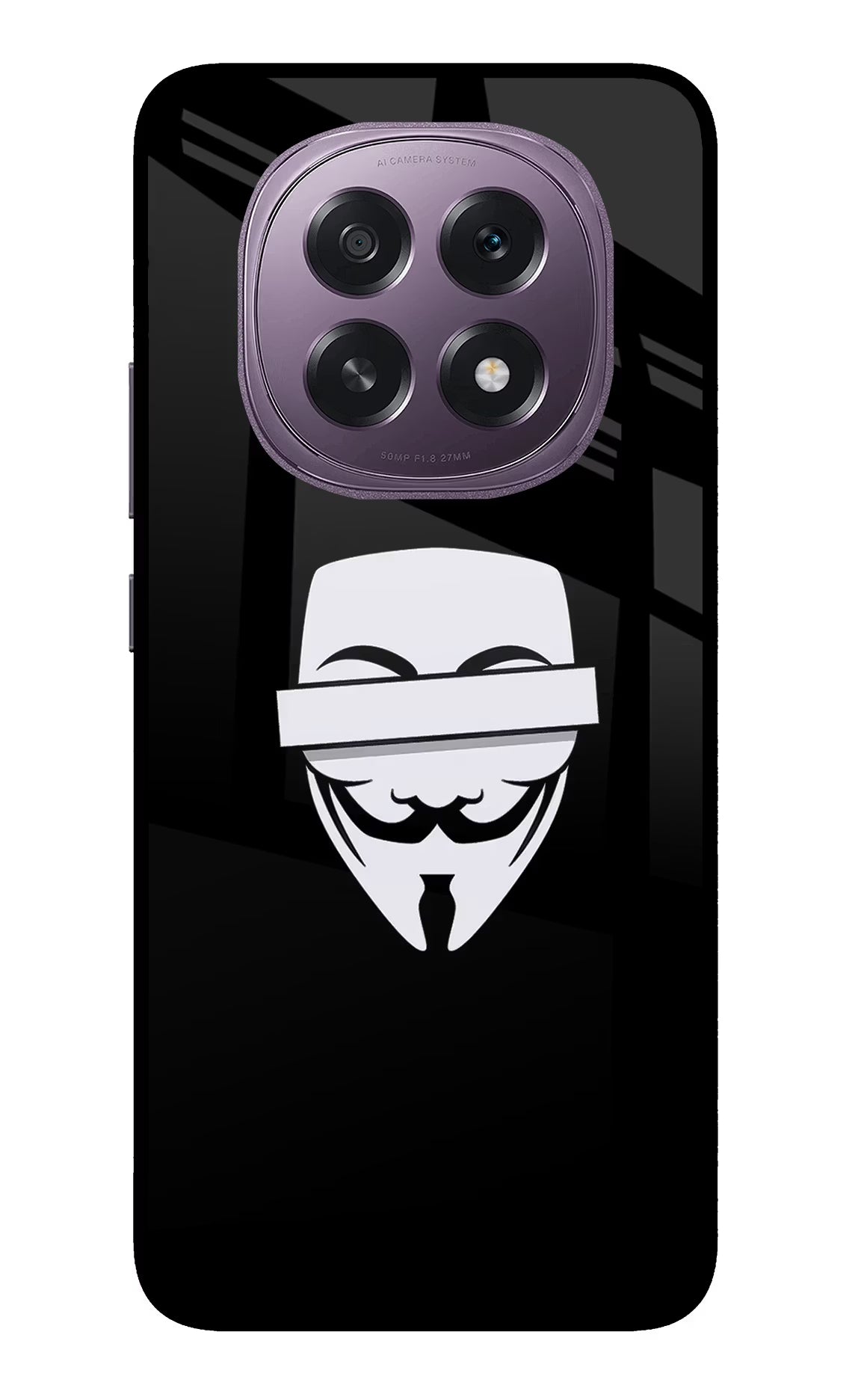 Anonymous Face Oppo F29 5G Glass Case Back Cover by Casekaro