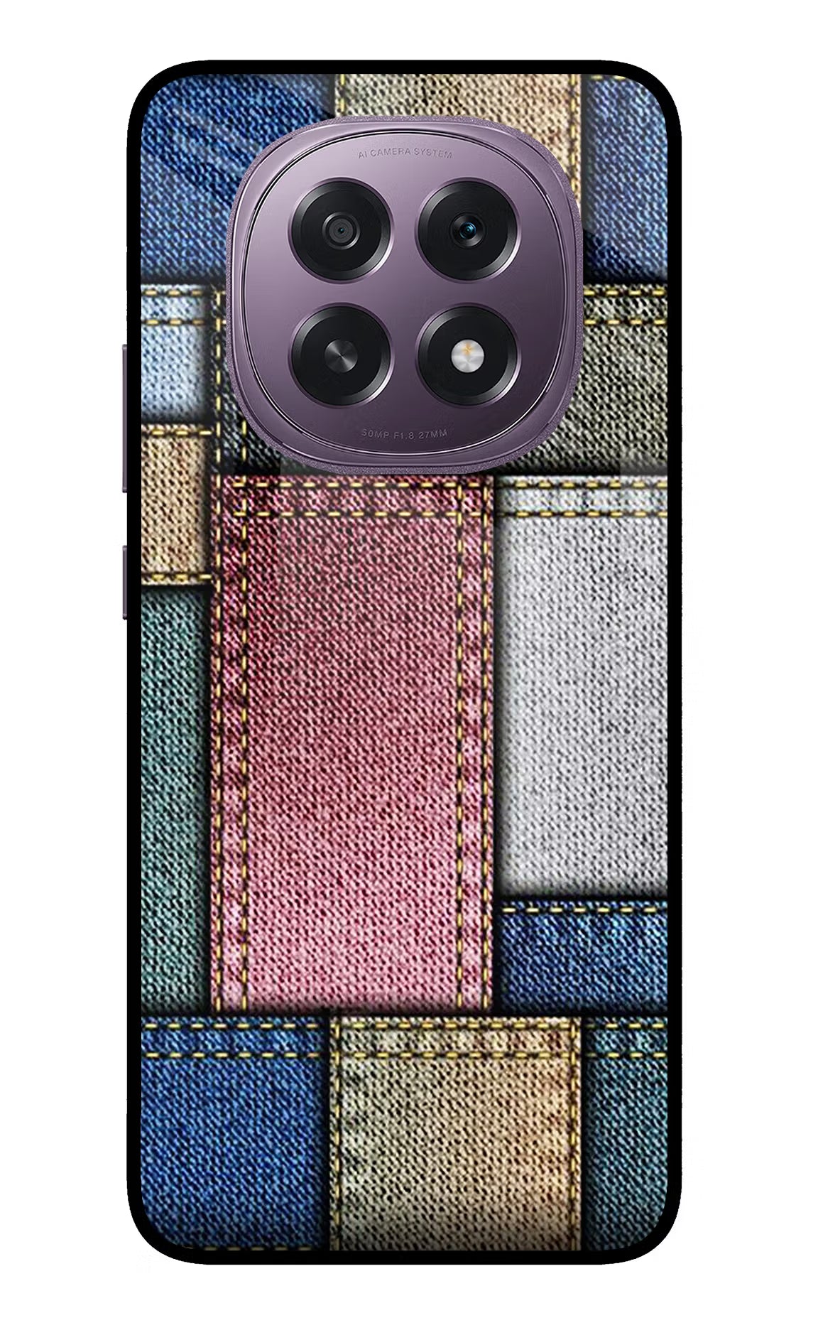 Multicolor Jeans Oppo F29 5G Glass Case Back Cover by Casekaro