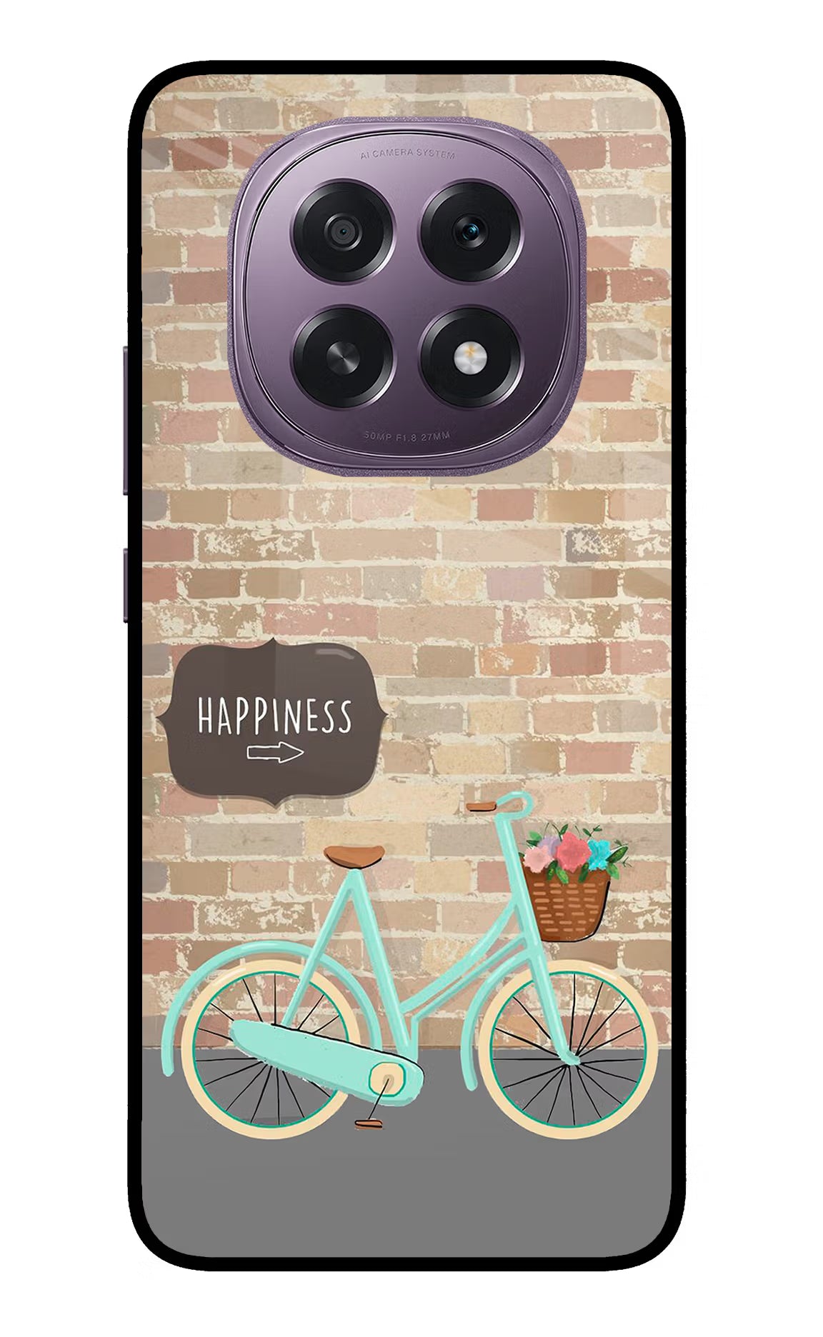 Happiness Artwork Oppo F29 5G Glass Case Back Cover by Casekaro