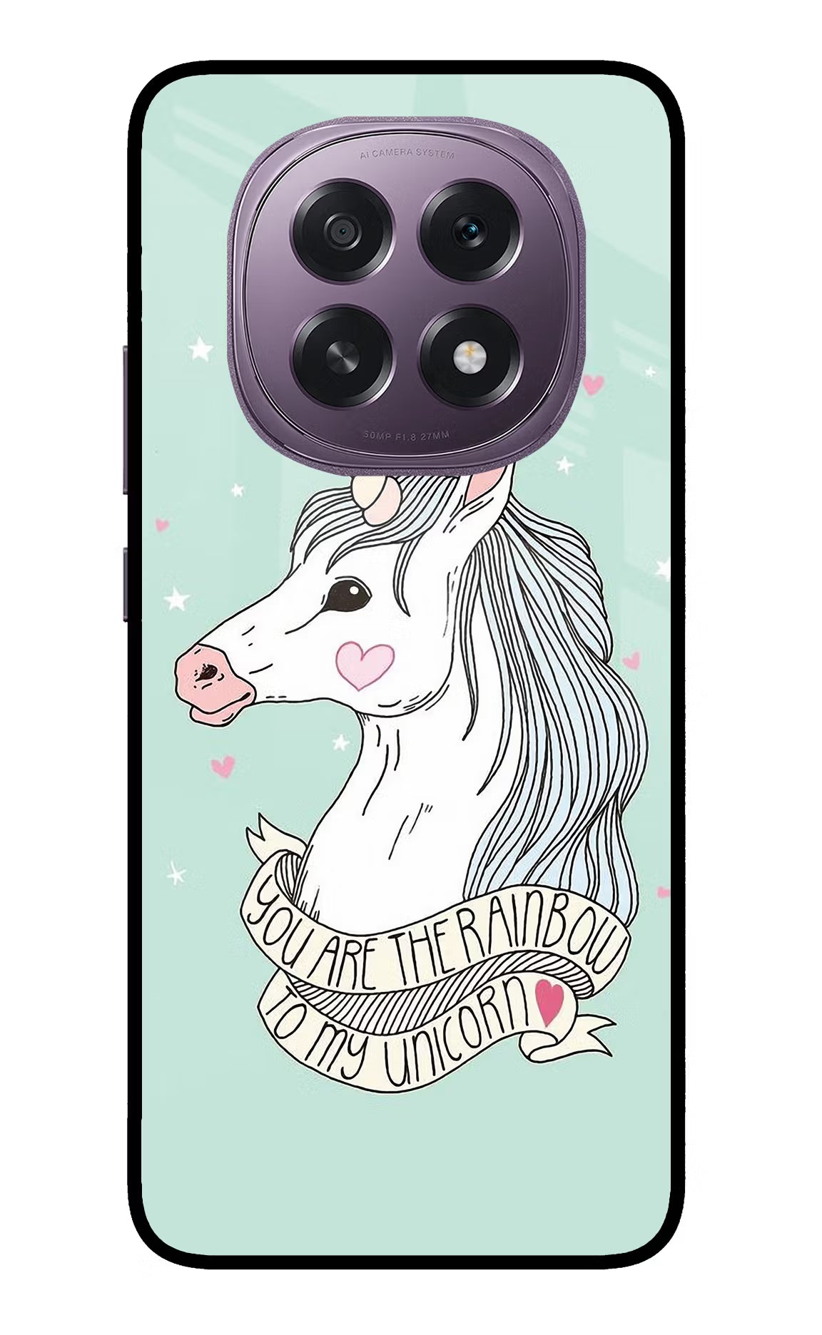Unicorn Wallpaper Oppo F29 5G Glass Case Back Cover by Casekaro