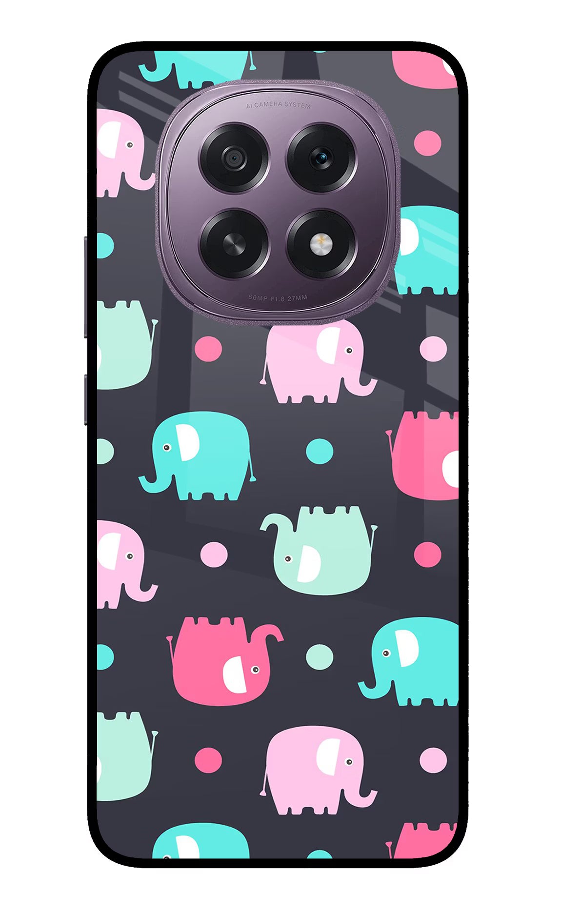 Elephants Oppo F29 5G Glass Case Back Cover by Casekaro