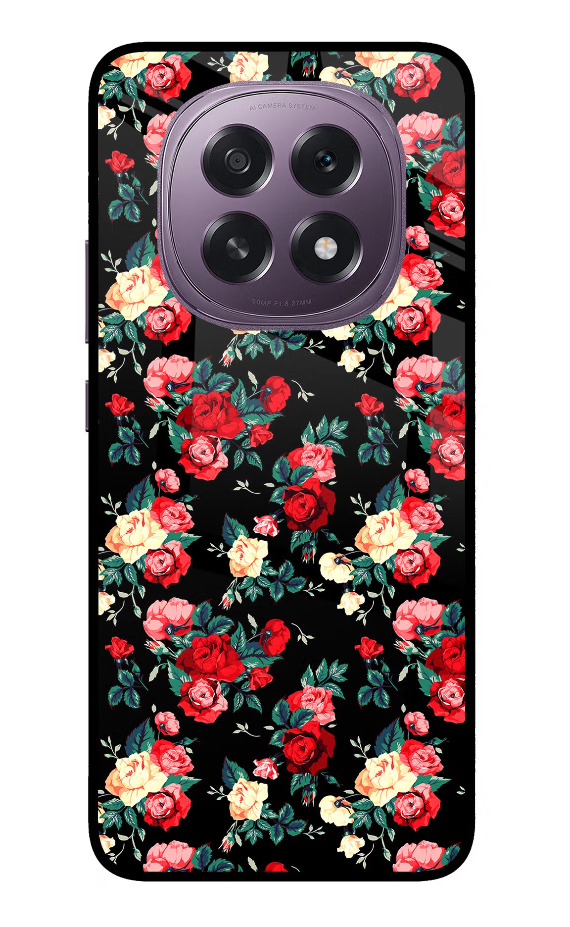 Rose Pattern Oppo F29 5G Glass Case - Rose Pattern Oppo F29 5G Glass Case Rose Pattern Oppo F29 5G Glass Case