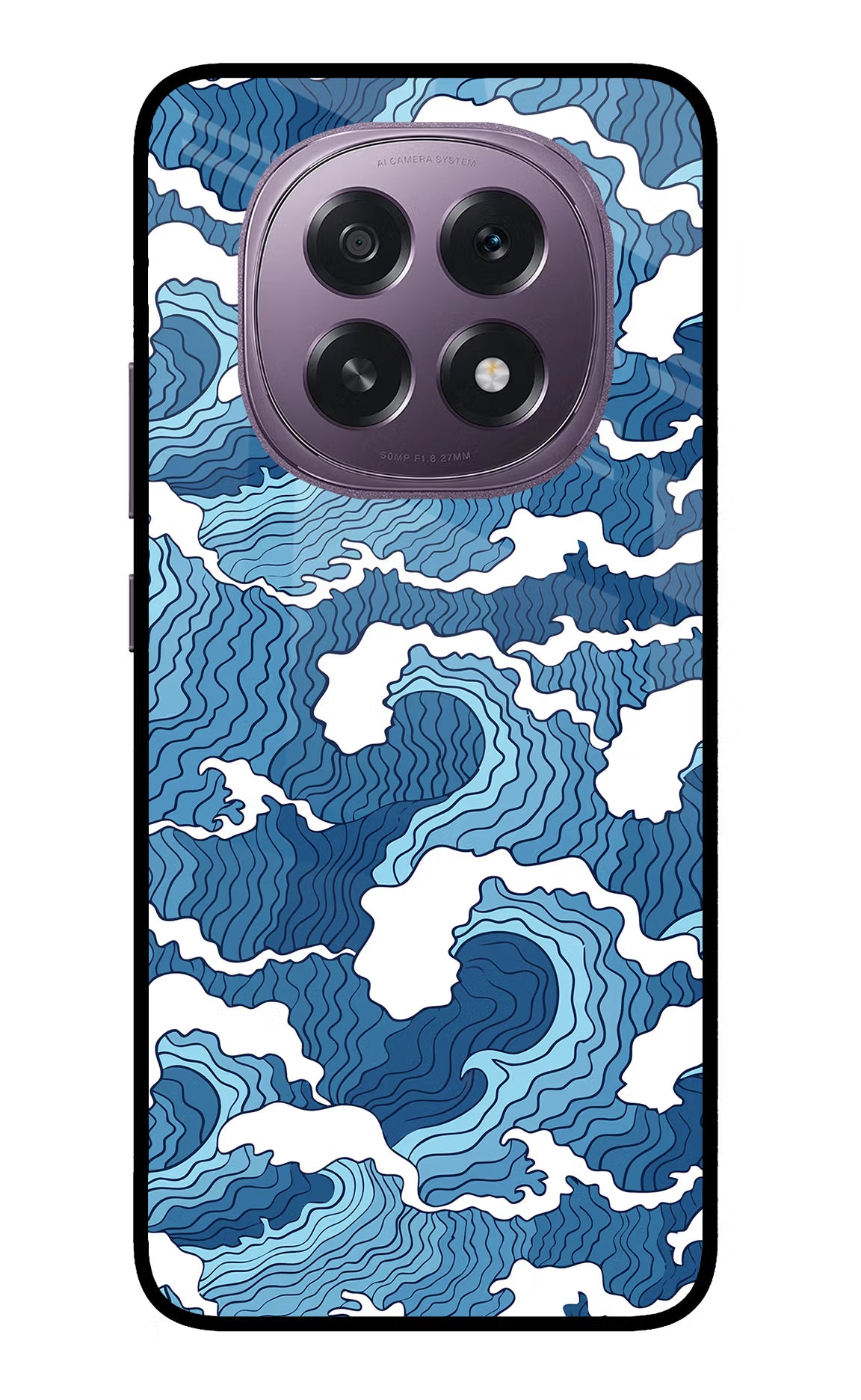 Blue Waves Oppo F29 5G Glass Case - Blue Waves Oppo F29 5G Glass Case Blue Waves Oppo F29 5G Glass Case