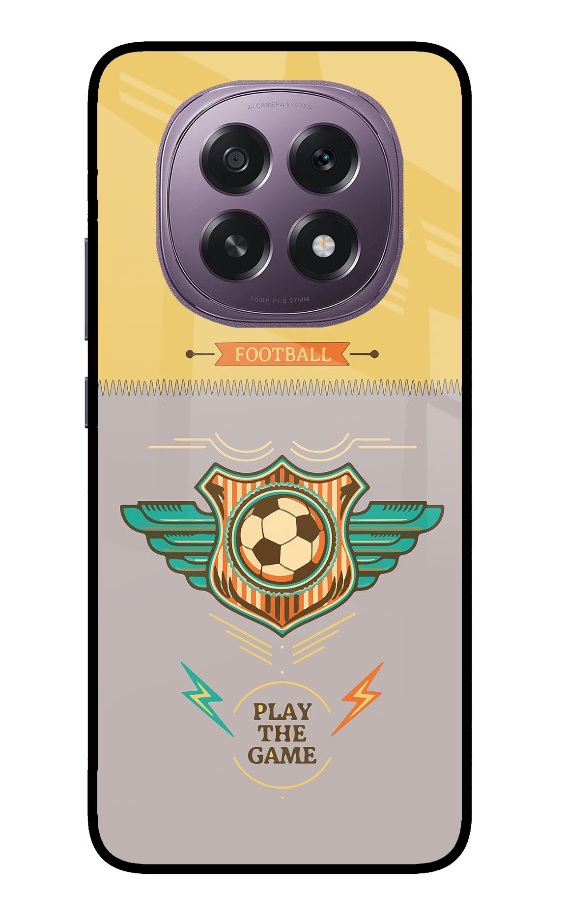 Football Oppo F29 5G Back Cover - Football Oppo F29 5G Glass Case Back Cover by Casekaro Football Oppo F29 5G Glass Case Back Cover by Casekaro